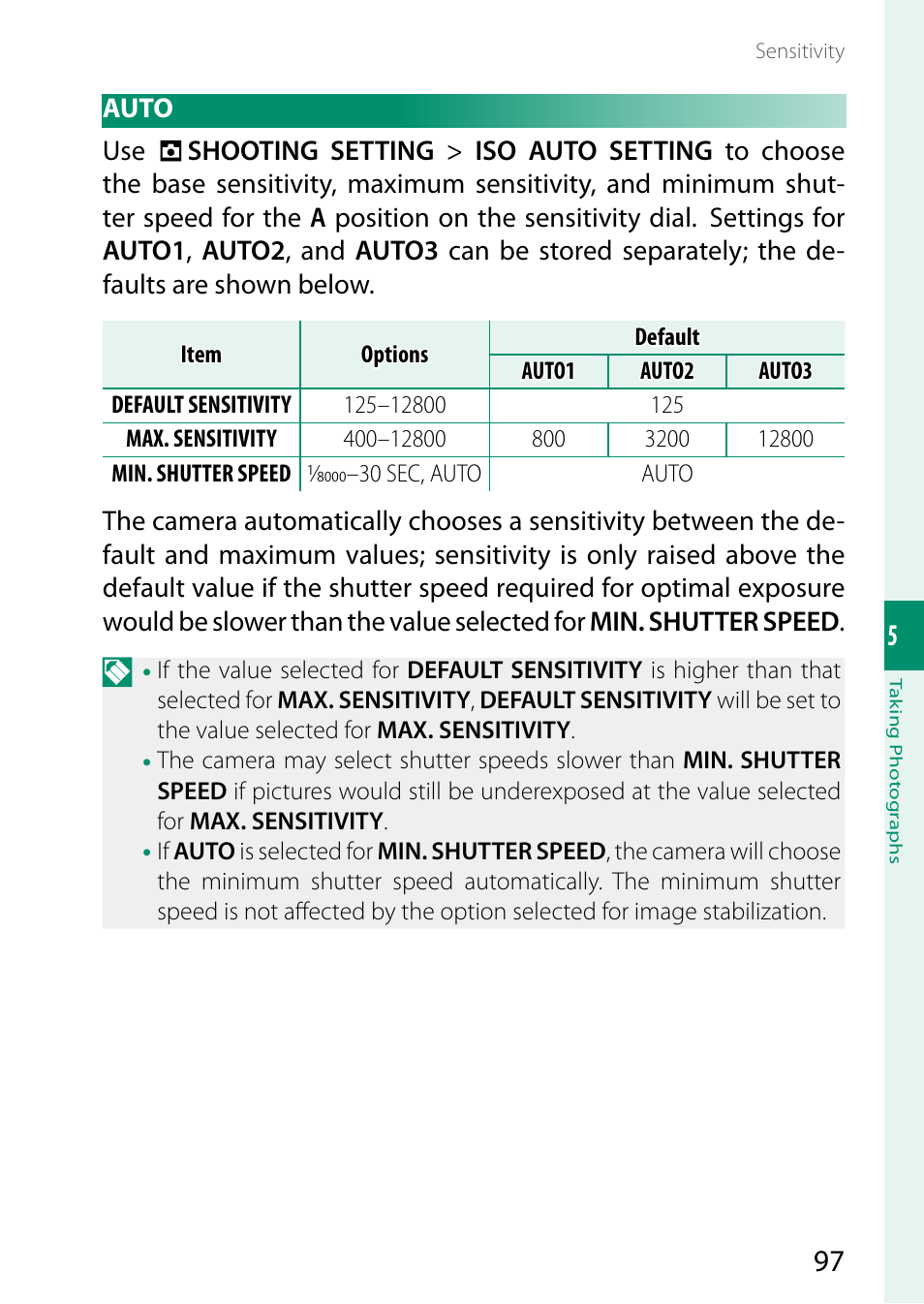 Auto | FujiFilm X-T5 Mirrorless Camera (Silver) User Manual | Page 123 / 432