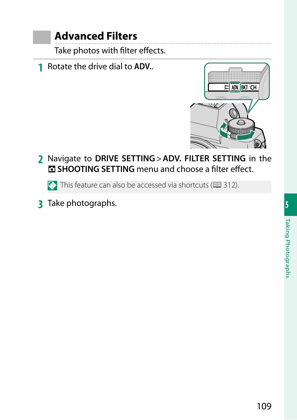 Advanced filters | FujiFilm X-T5 Mirrorless Camera (Silver) User Manual | Page 135 / 432