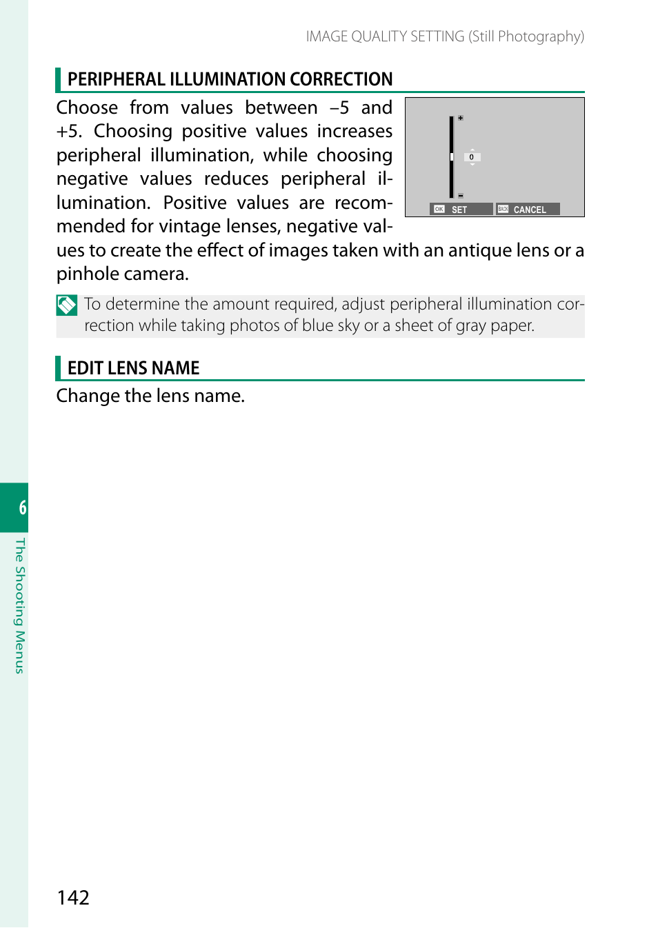 Edit lens name change the lens name | FujiFilm X-T5 Mirrorless Camera (Silver) User Manual | Page 168 / 432