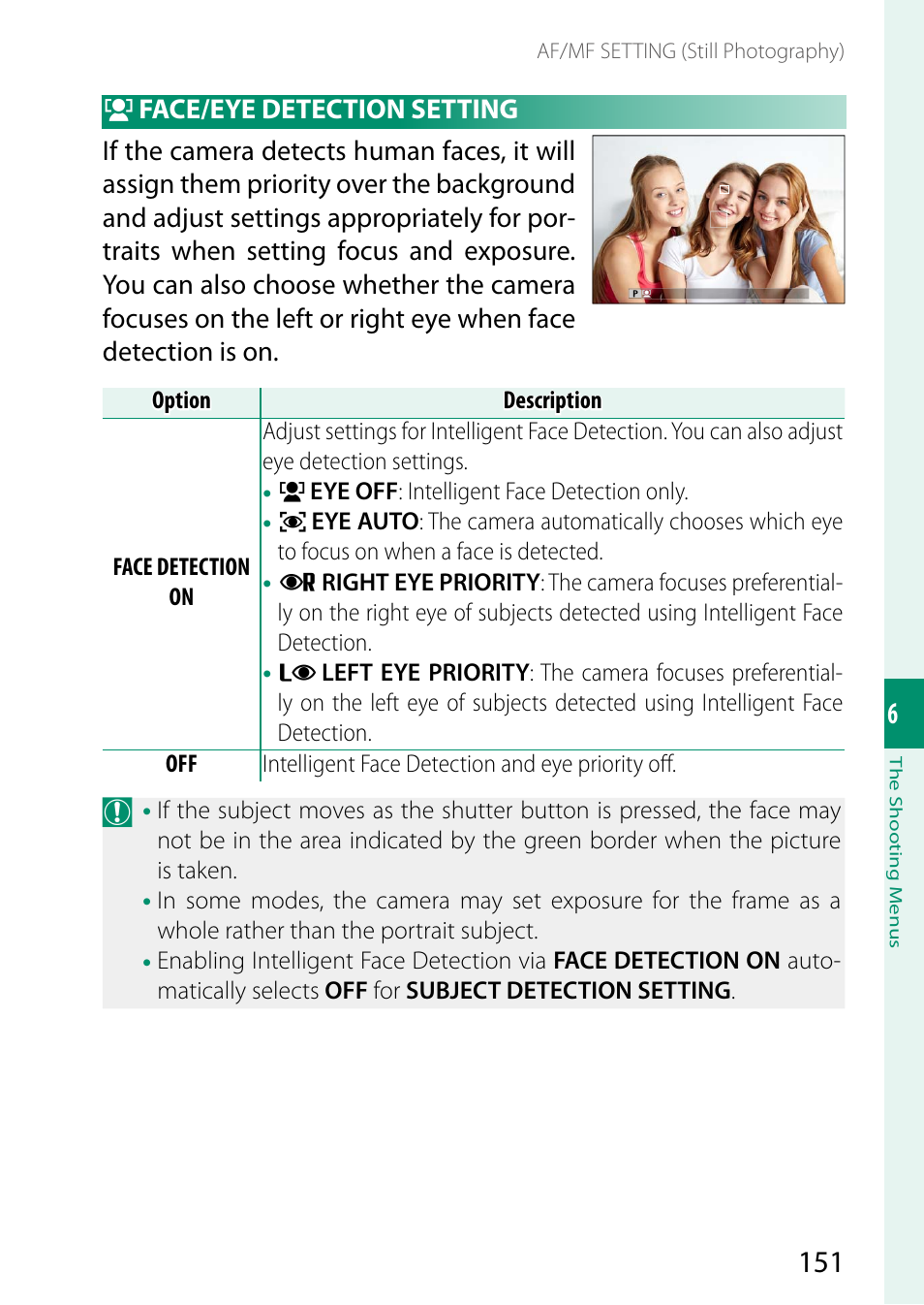 Face/eye detection setting | FujiFilm X-T5 Mirrorless Camera (Silver) User Manual | Page 177 / 432