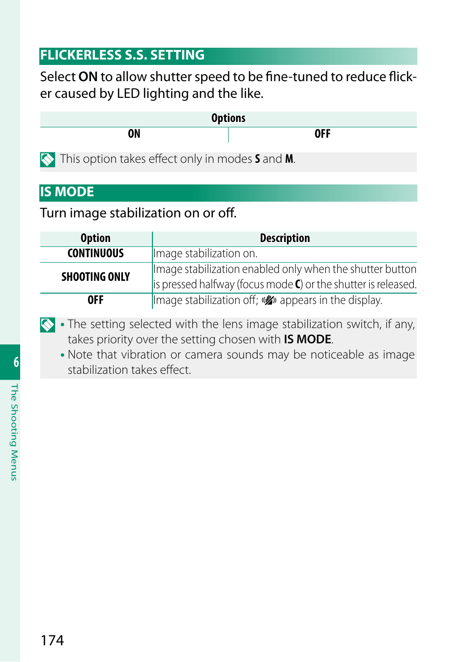 Flickerless s.s. setting, Is mode, Flickerless s.s. setting is mode | FujiFilm X-T5 Mirrorless Camera (Silver) User Manual | Page 200 / 432