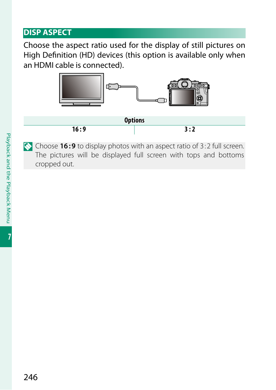 Disp aspect | FujiFilm X-T5 Mirrorless Camera (Silver) User Manual | Page 272 / 432