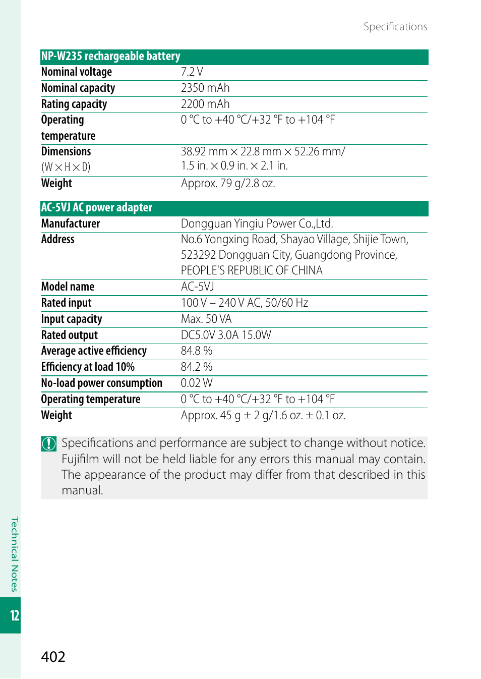 FujiFilm X-T5 Mirrorless Camera (Silver) User Manual | Page 428 / 432