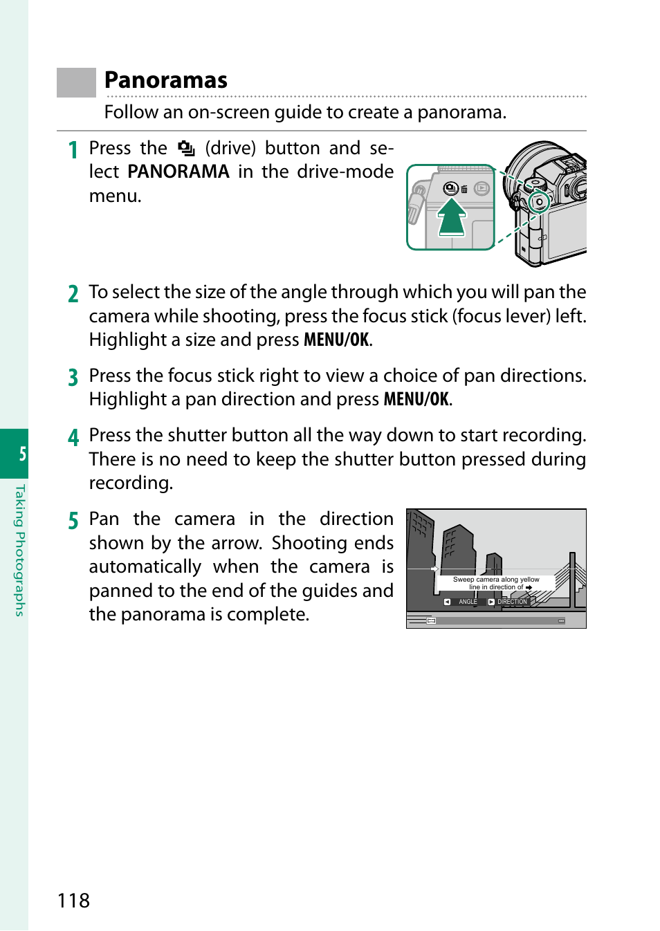 Panoramas | FujiFilm X-S20 Mirrorless Camera with 18-55mm Lens (Black) User Manual | Page 144 / 424