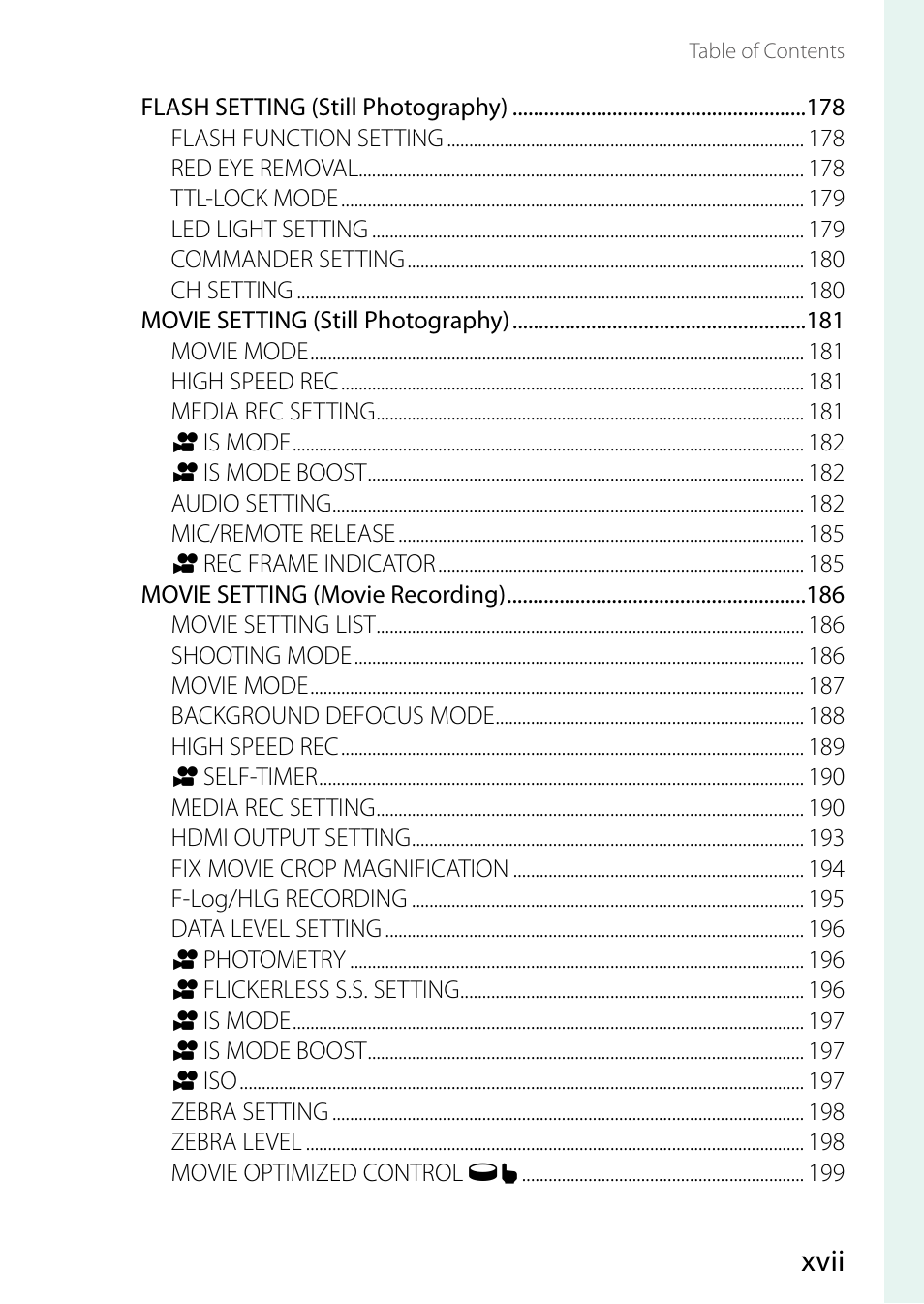 Xvii | FujiFilm X-S20 Mirrorless Camera with 18-55mm Lens (Black) User Manual | Page 17 / 424
