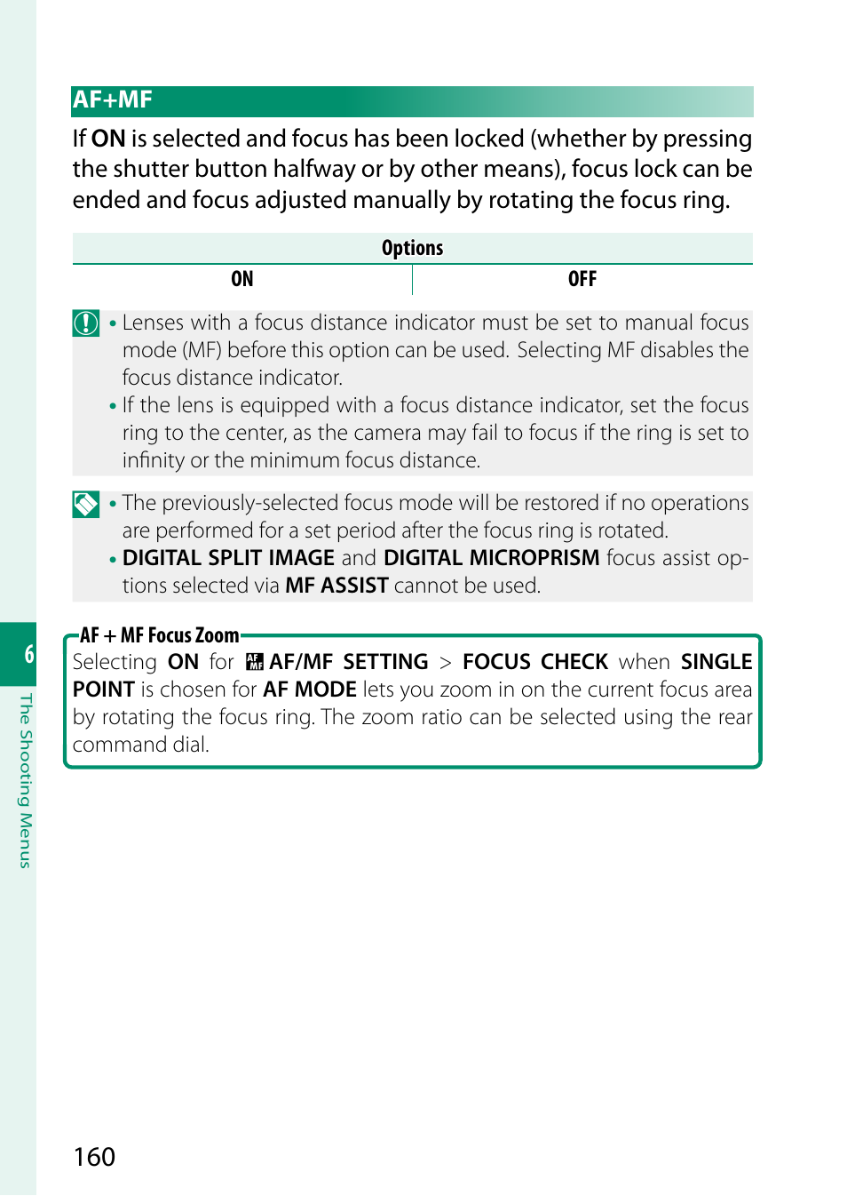 Af+mf | FujiFilm X-S20 Mirrorless Camera with 18-55mm Lens (Black) User Manual | Page 186 / 424