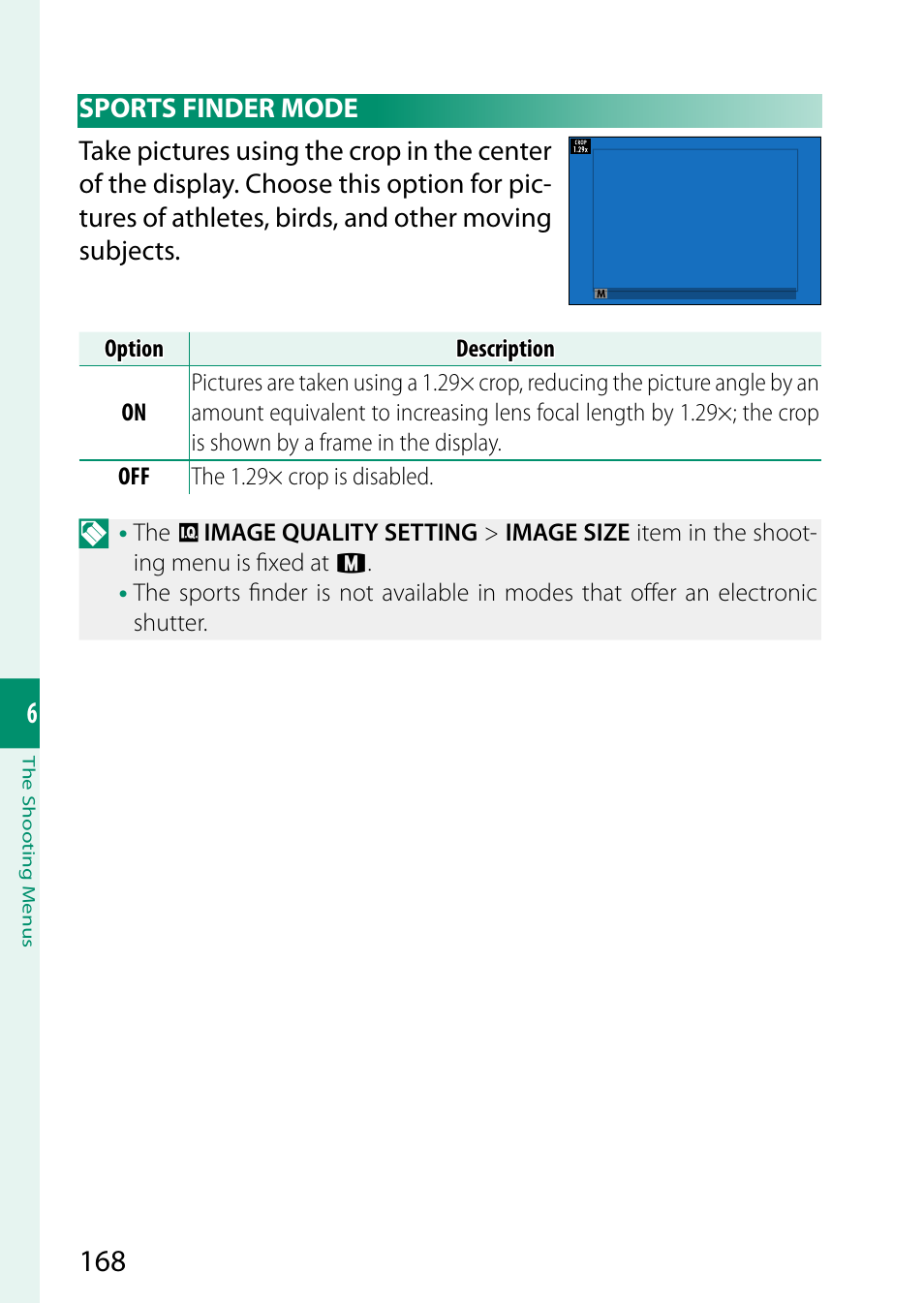 Sports finder mode | FujiFilm X-S20 Mirrorless Camera with 18-55mm Lens (Black) User Manual | Page 194 / 424