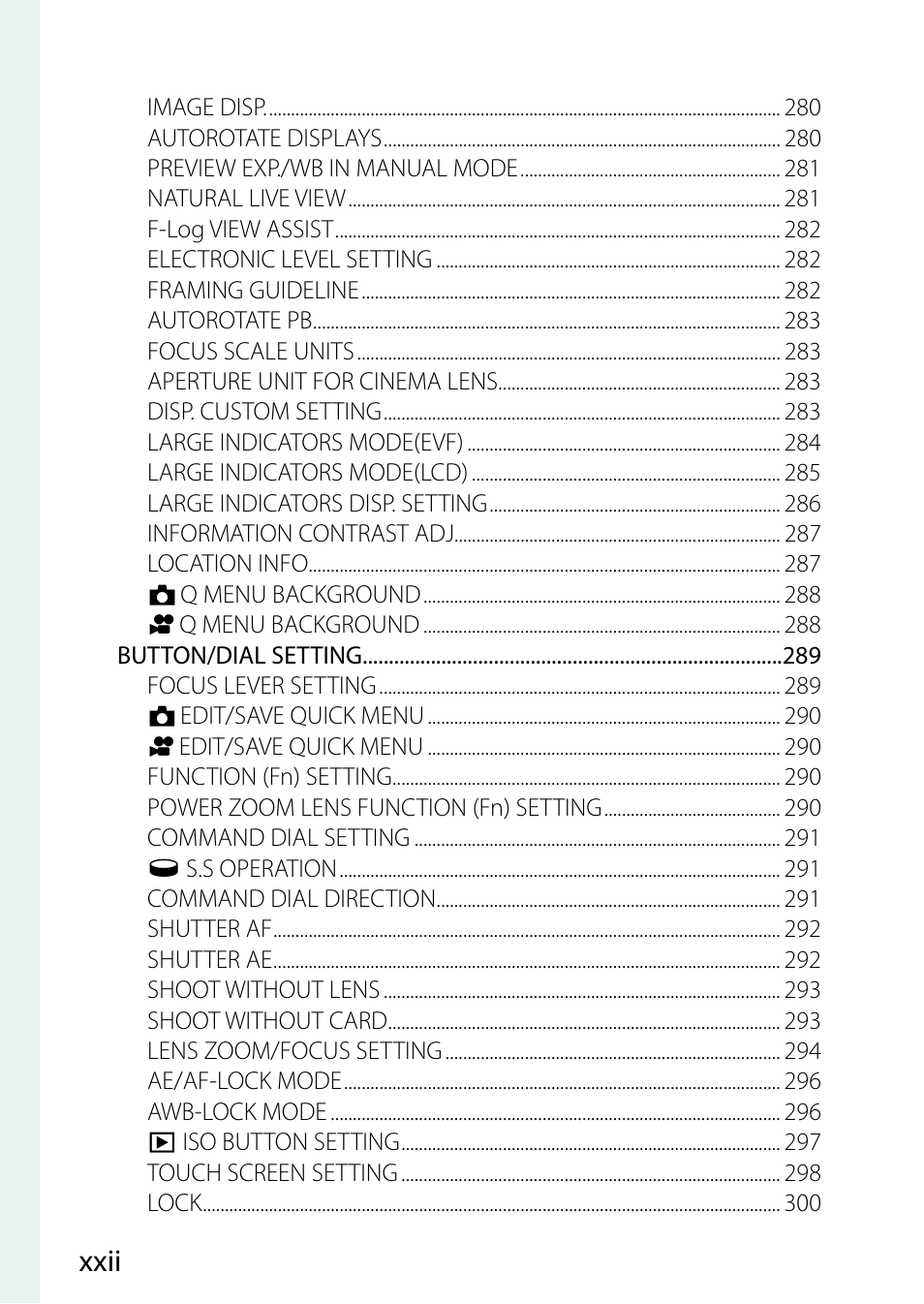Xxii | FujiFilm X-S20 Mirrorless Camera with 18-55mm Lens (Black) User Manual | Page 22 / 424