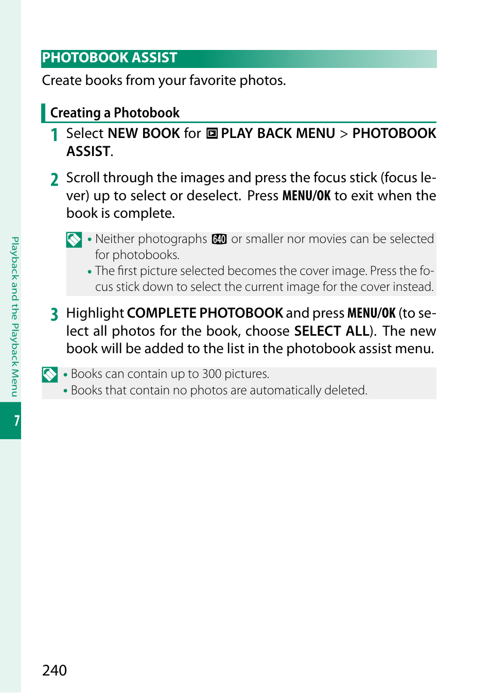 Photobook assist | FujiFilm X-S20 Mirrorless Camera with 18-55mm Lens (Black) User Manual | Page 266 / 424