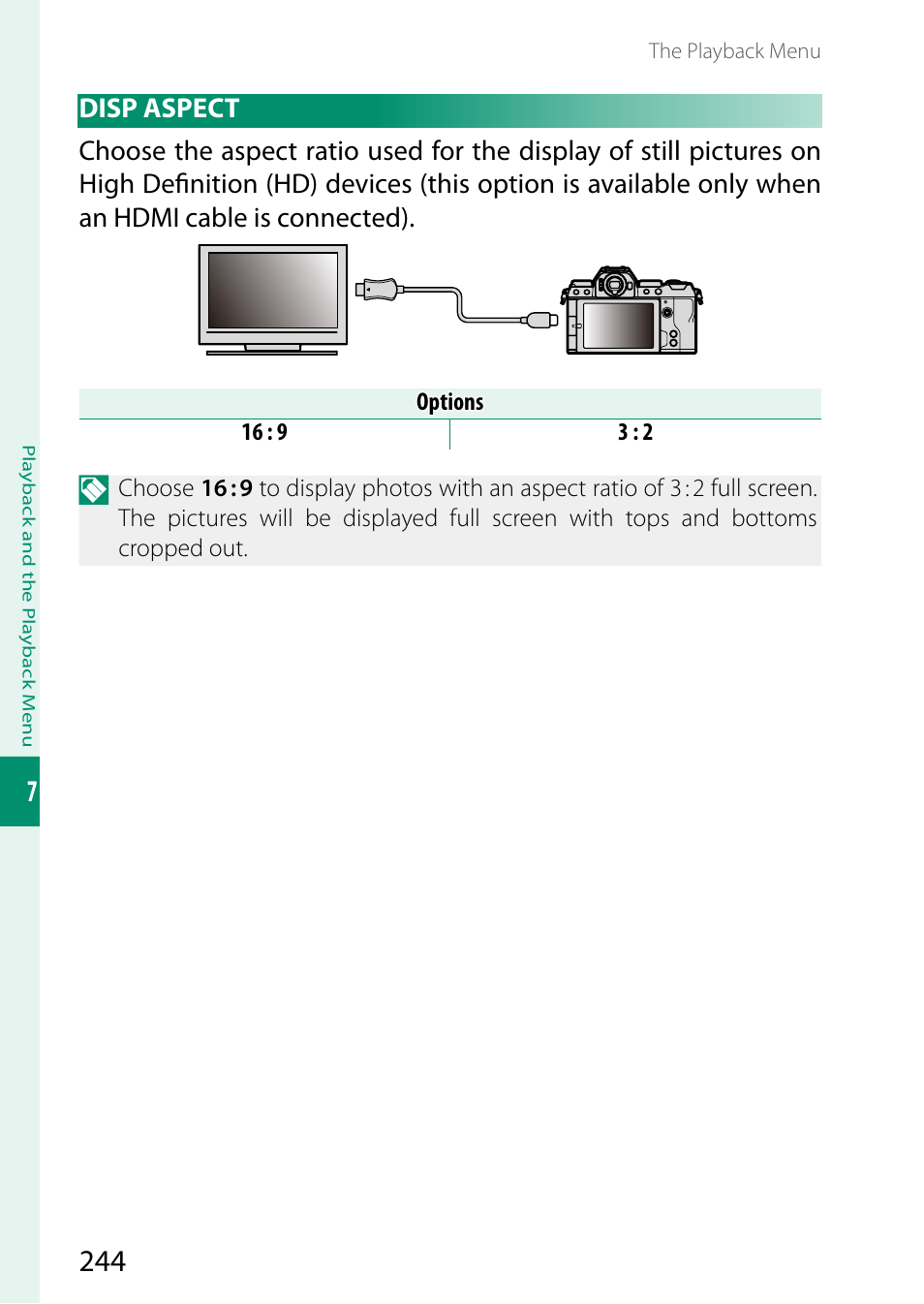 Disp aspect | FujiFilm X-S20 Mirrorless Camera with 18-55mm Lens (Black) User Manual | Page 270 / 424