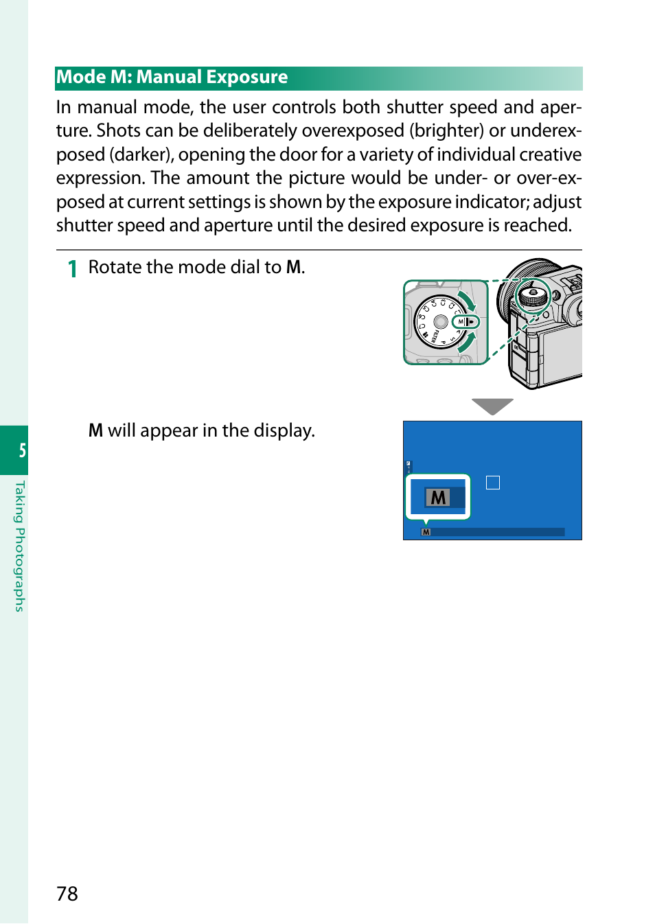 Mode m: manual exposure | FujiFilm X-H2 Mirrorless Camera User Manual | Page 102 / 404