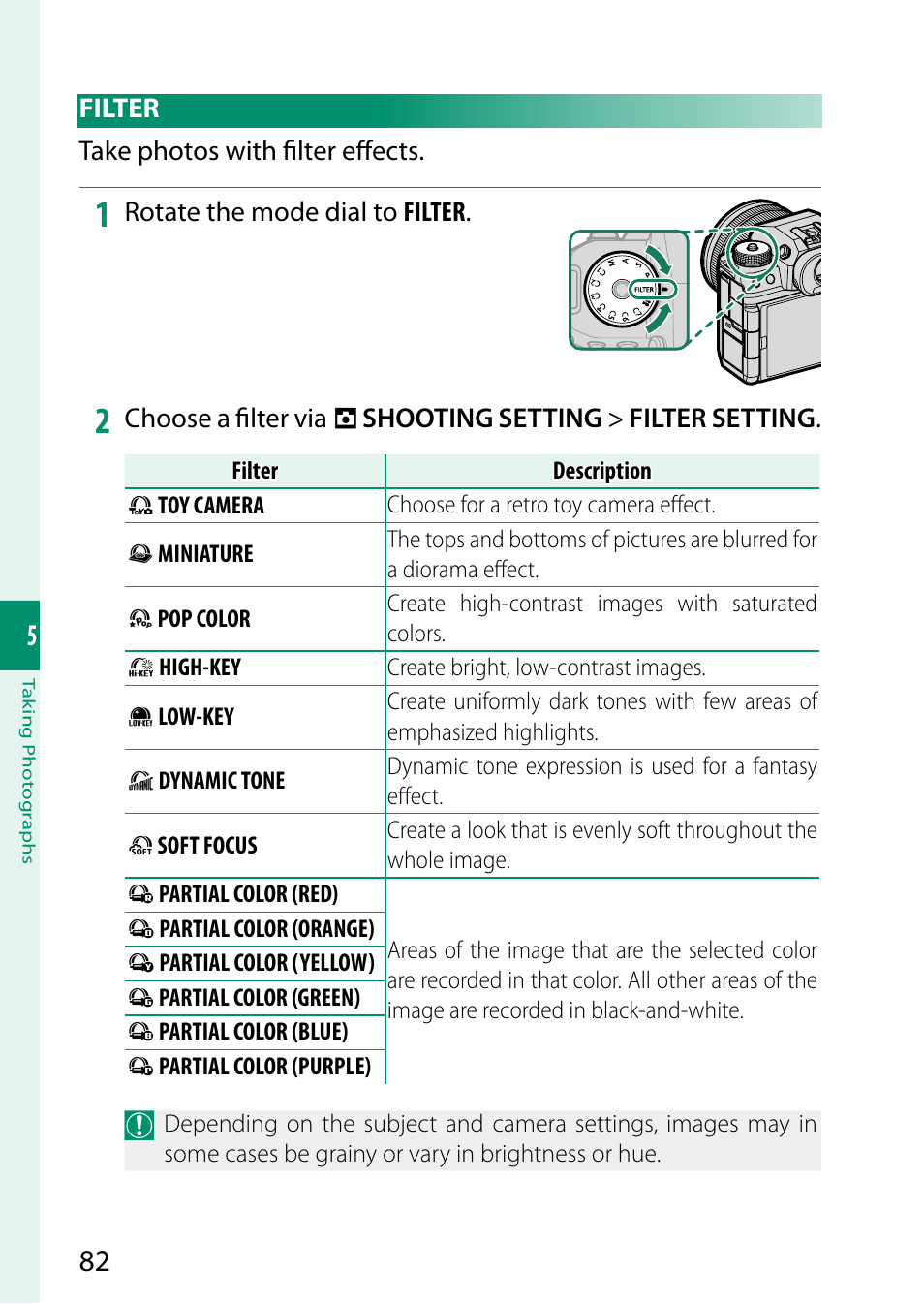 Filter | FujiFilm X-H2 Mirrorless Camera User Manual | Page 106 / 404