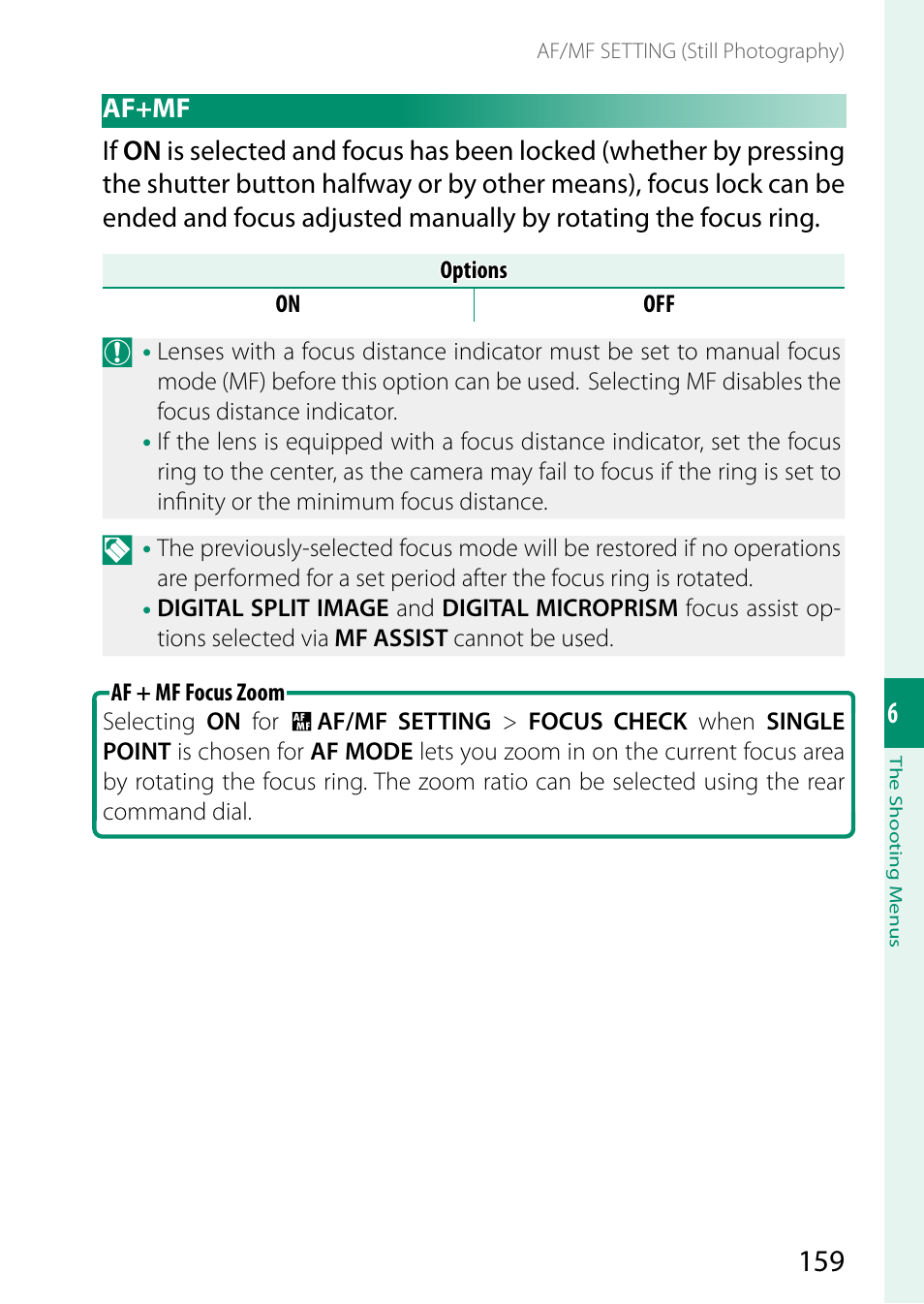 Af+mf | FujiFilm X-H2 Mirrorless Camera User Manual | Page 183 / 404