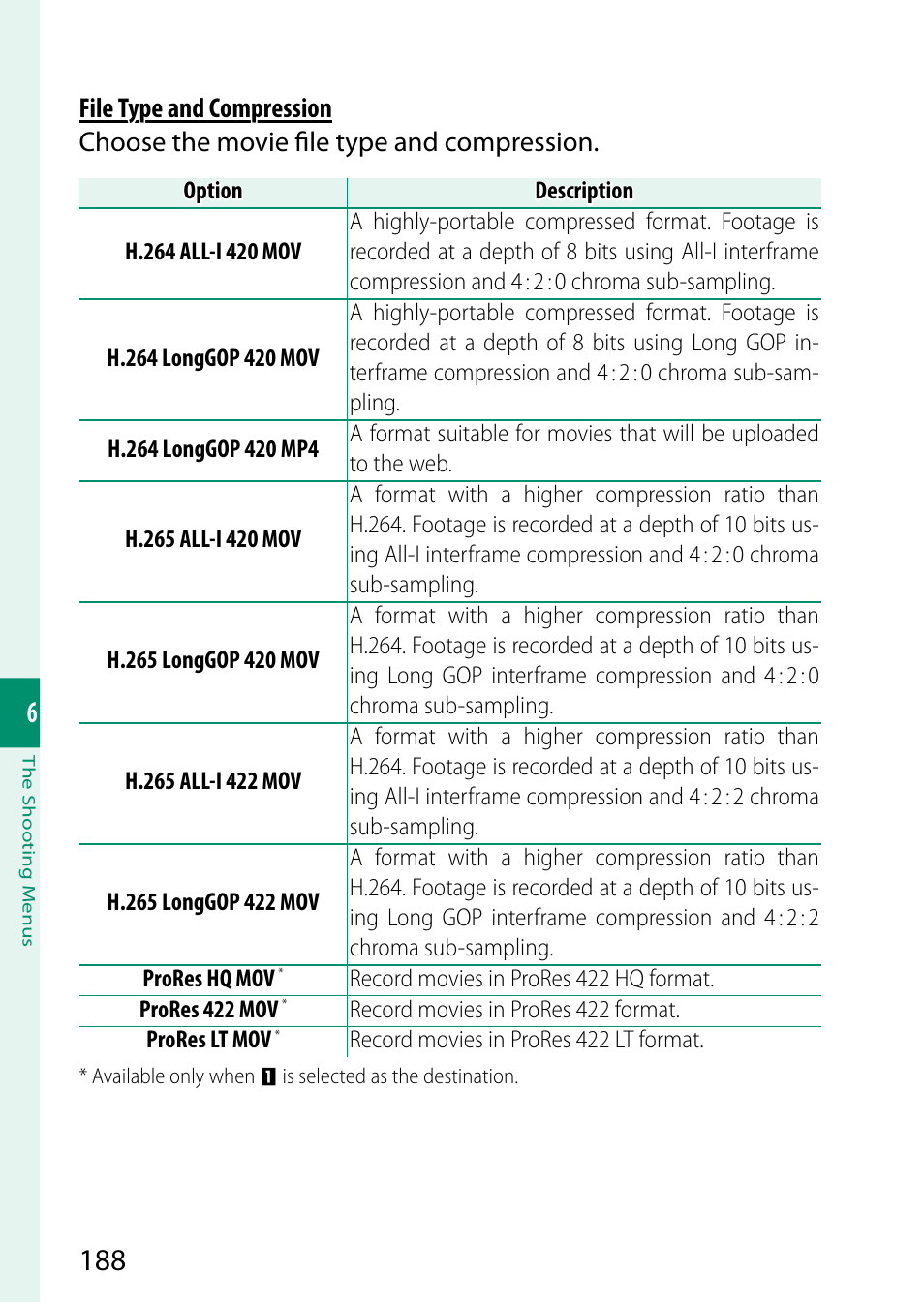 File type and compression | FujiFilm X-H2 Mirrorless Camera User Manual | Page 212 / 404