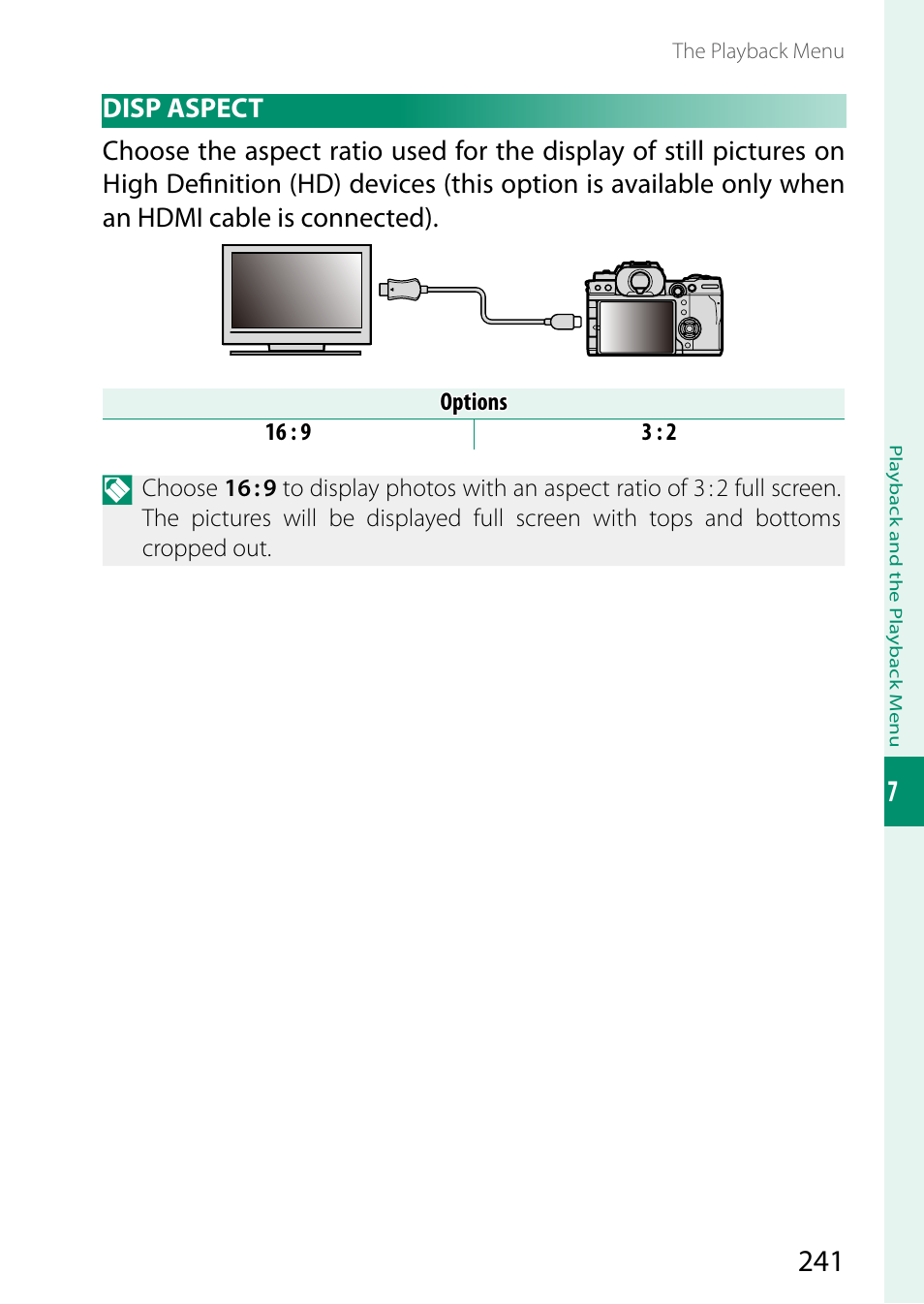 Disp aspect | FujiFilm X-H2 Mirrorless Camera User Manual | Page 265 / 404