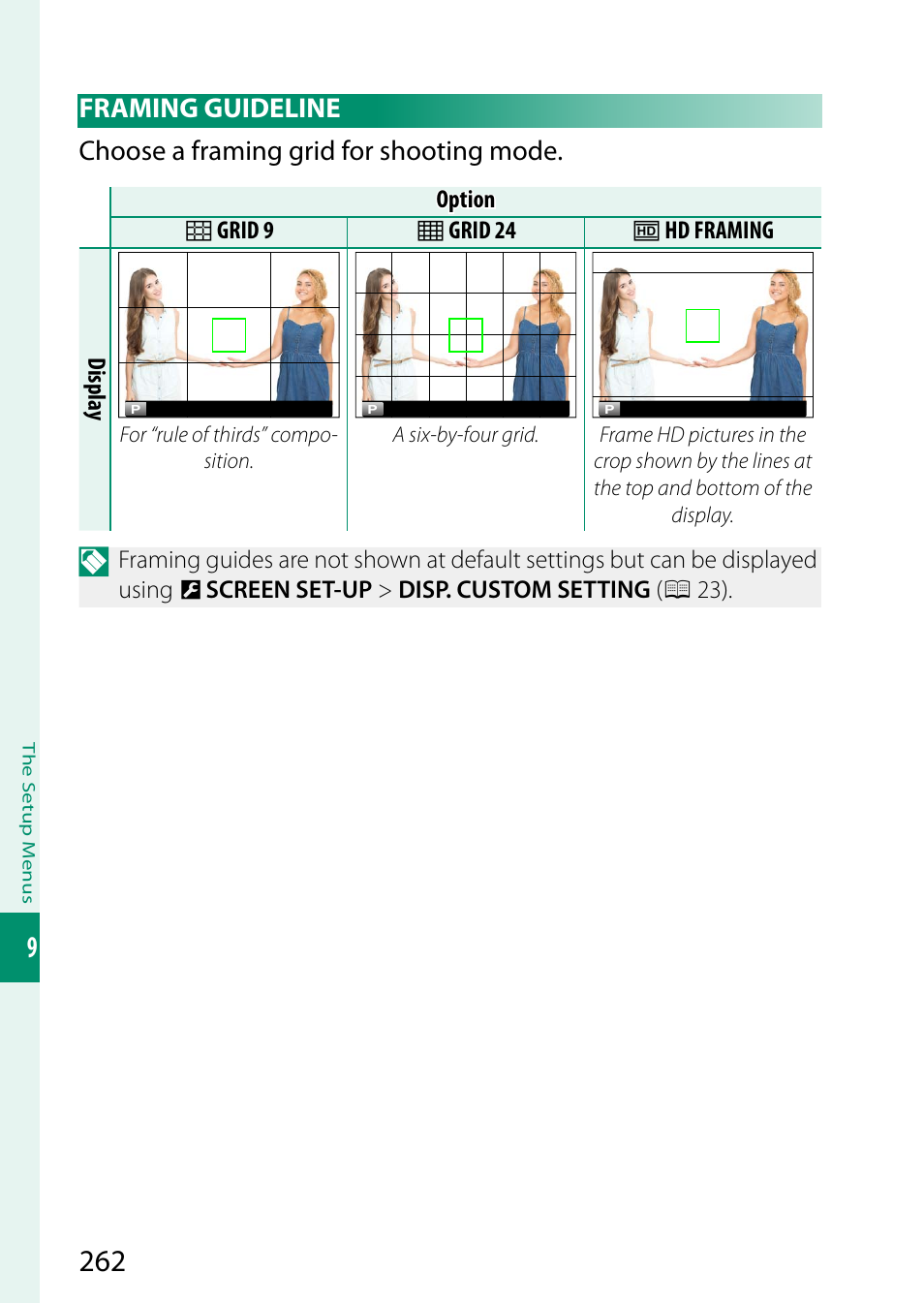 Framing guideline | FujiFilm X-H2 Mirrorless Camera User Manual | Page 286 / 404