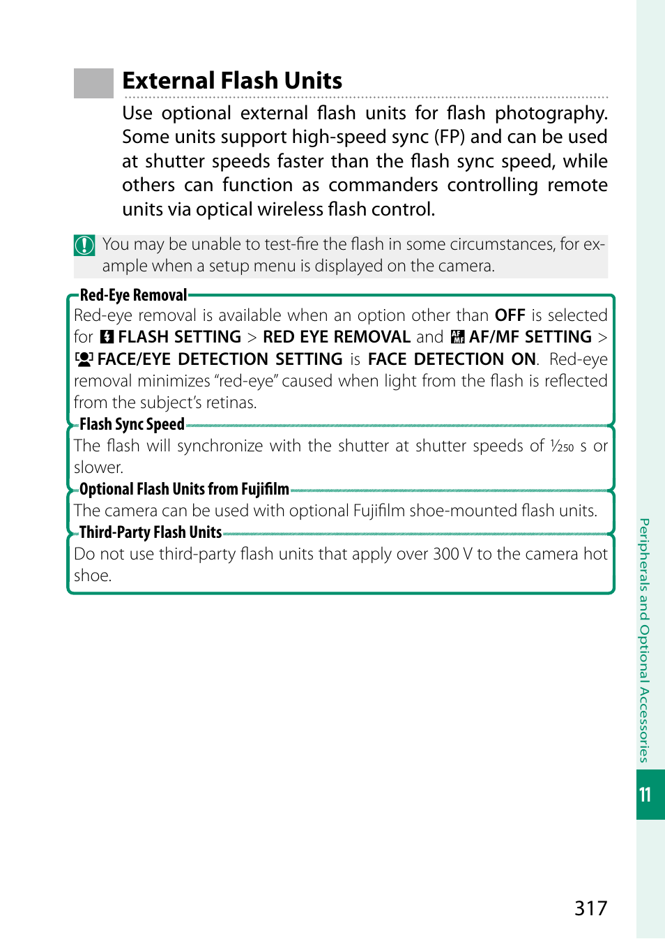 External flash units | FujiFilm X-H2 Mirrorless Camera User Manual | Page 341 / 404