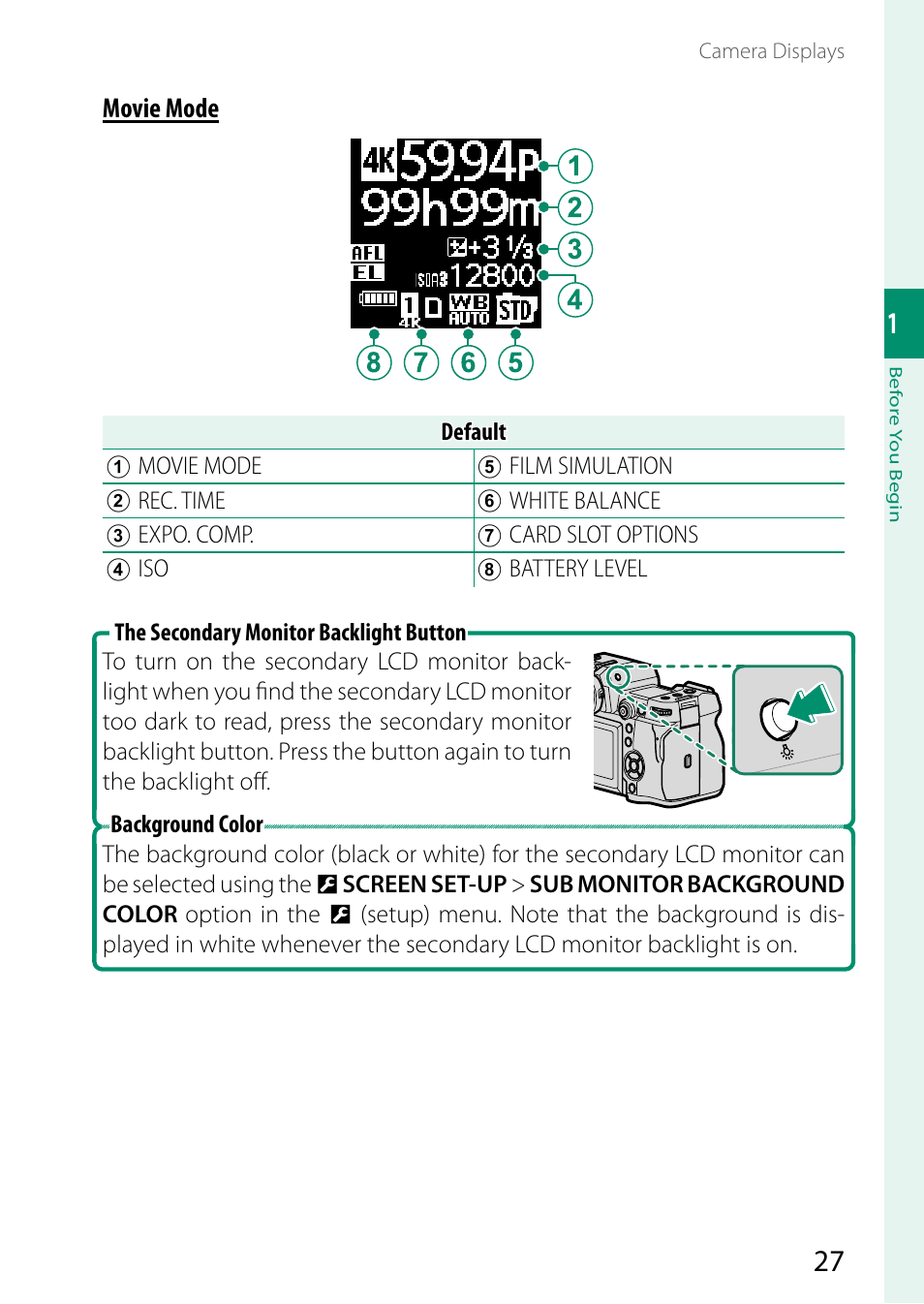 Movie mode | FujiFilm X-H2 Mirrorless Camera User Manual | Page 51 / 404