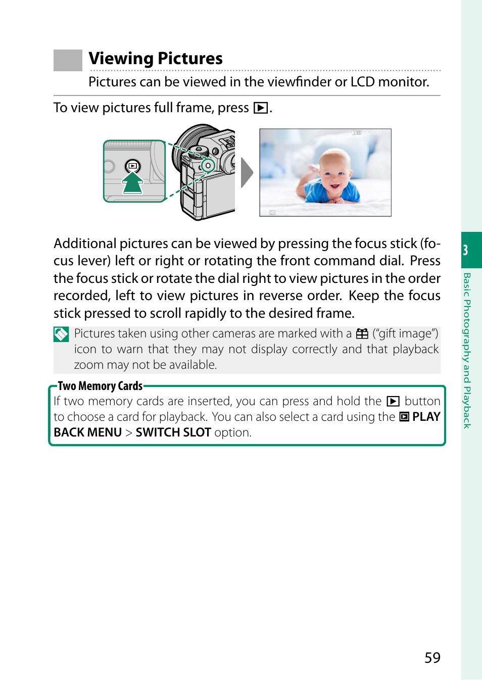 Viewing pictures | FujiFilm X-H2 Mirrorless Camera User Manual | Page 83 / 404