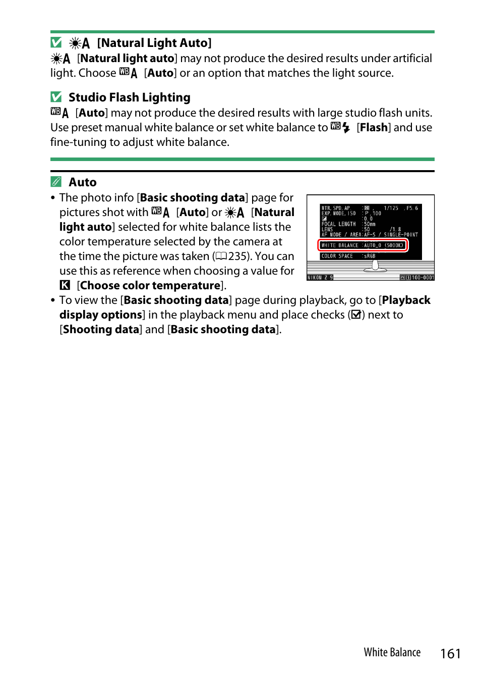 Nikon Z9 Mirrorless Camera User Manual | Page 161 / 914