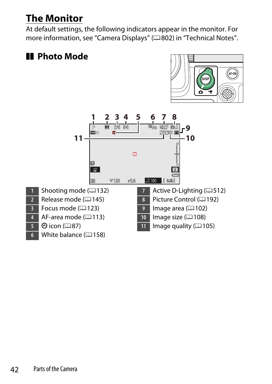 The monitor, Photo mode | Nikon Z9 Mirrorless Camera User Manual | Page 42 / 914