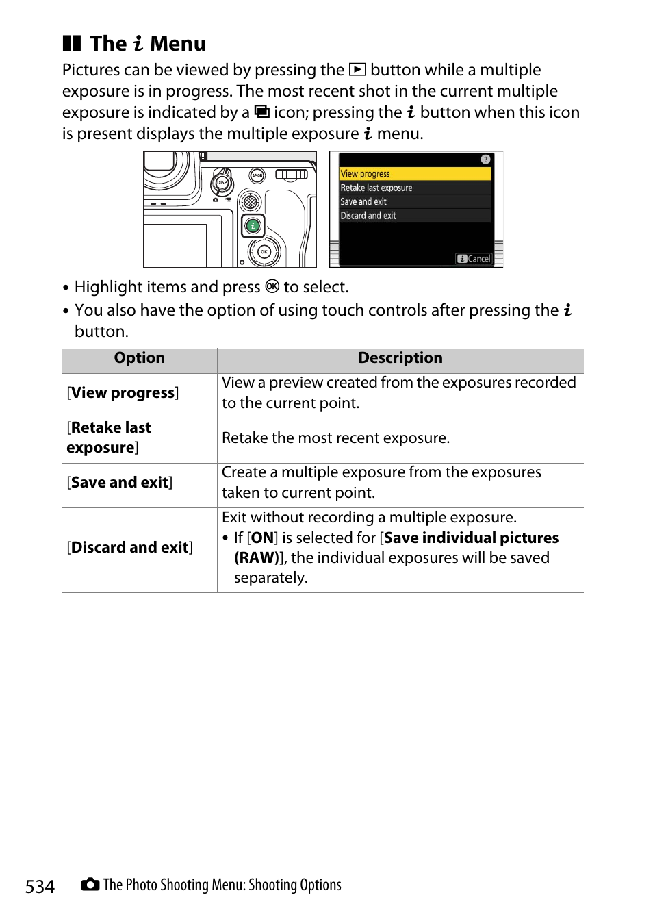 The i menu | Nikon Z9 Mirrorless Camera User Manual | Page 534 / 914