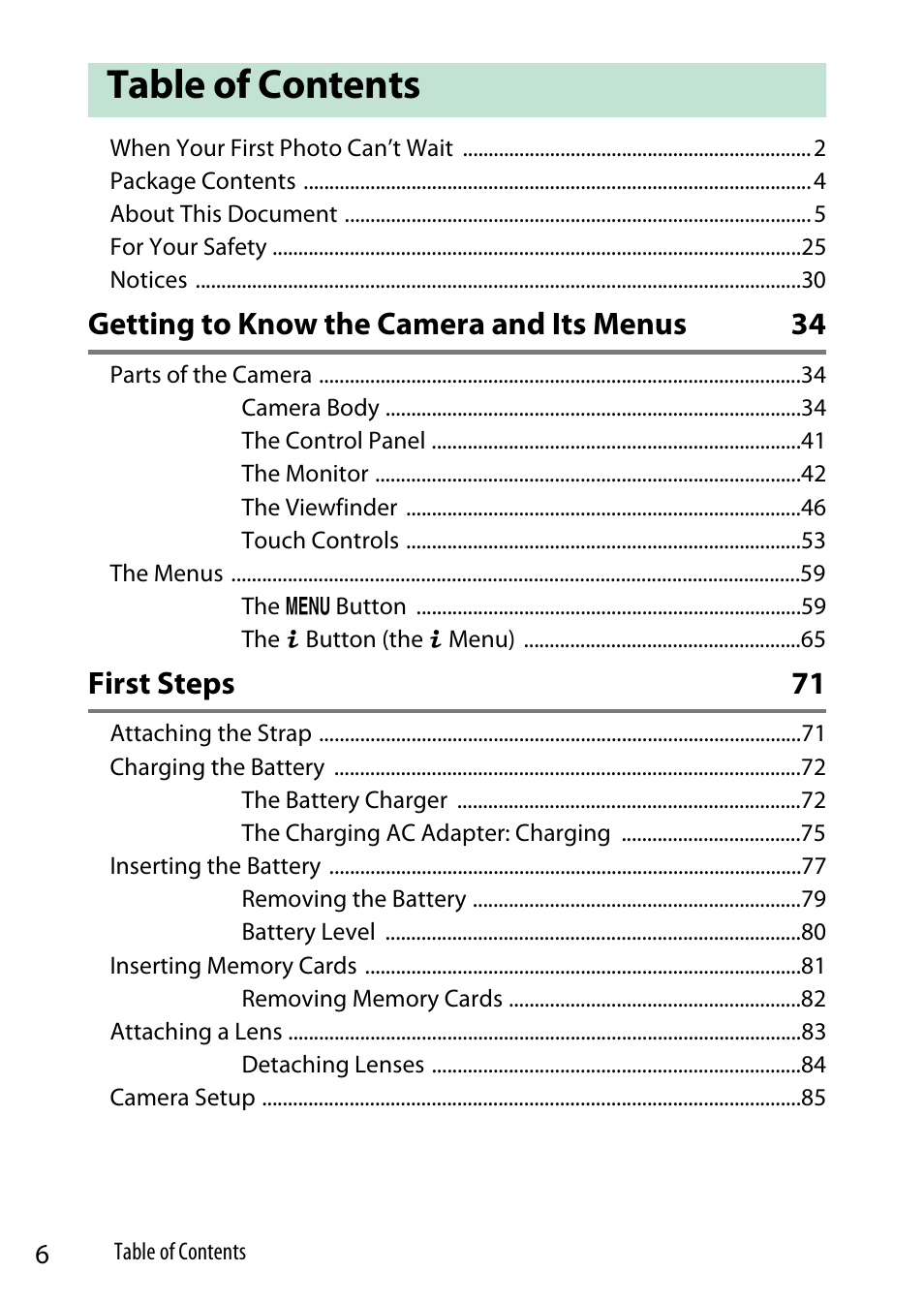 Nikon Z9 Mirrorless Camera User Manual | Page 6 / 914