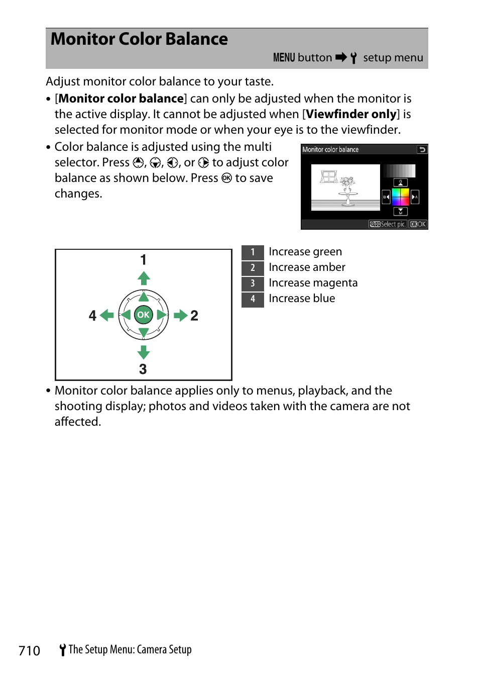 Monitor color balance | Nikon Z9 Mirrorless Camera User Manual | Page 710 / 914