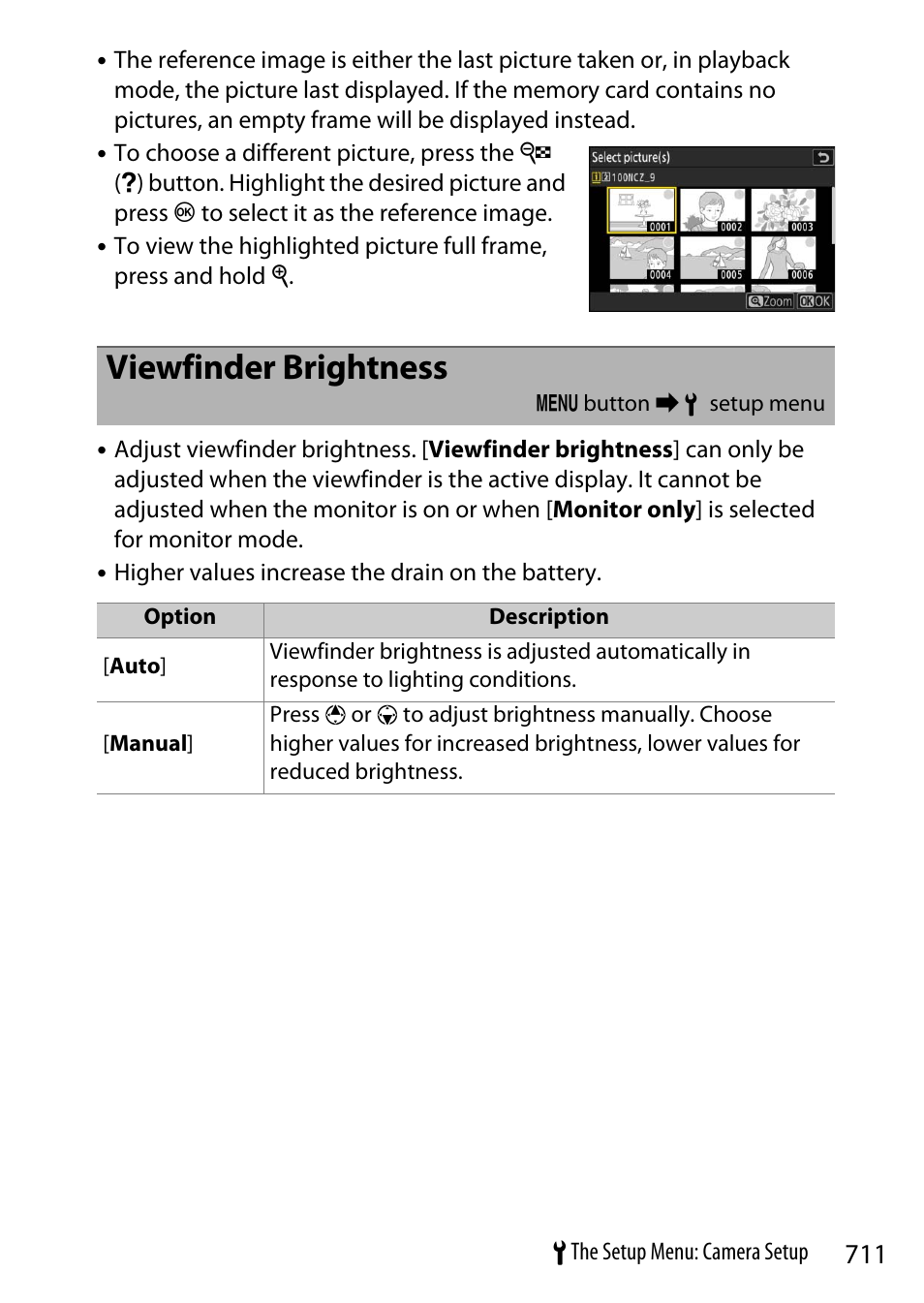 Viewfinder brightness | Nikon Z9 Mirrorless Camera User Manual | Page 711 / 914