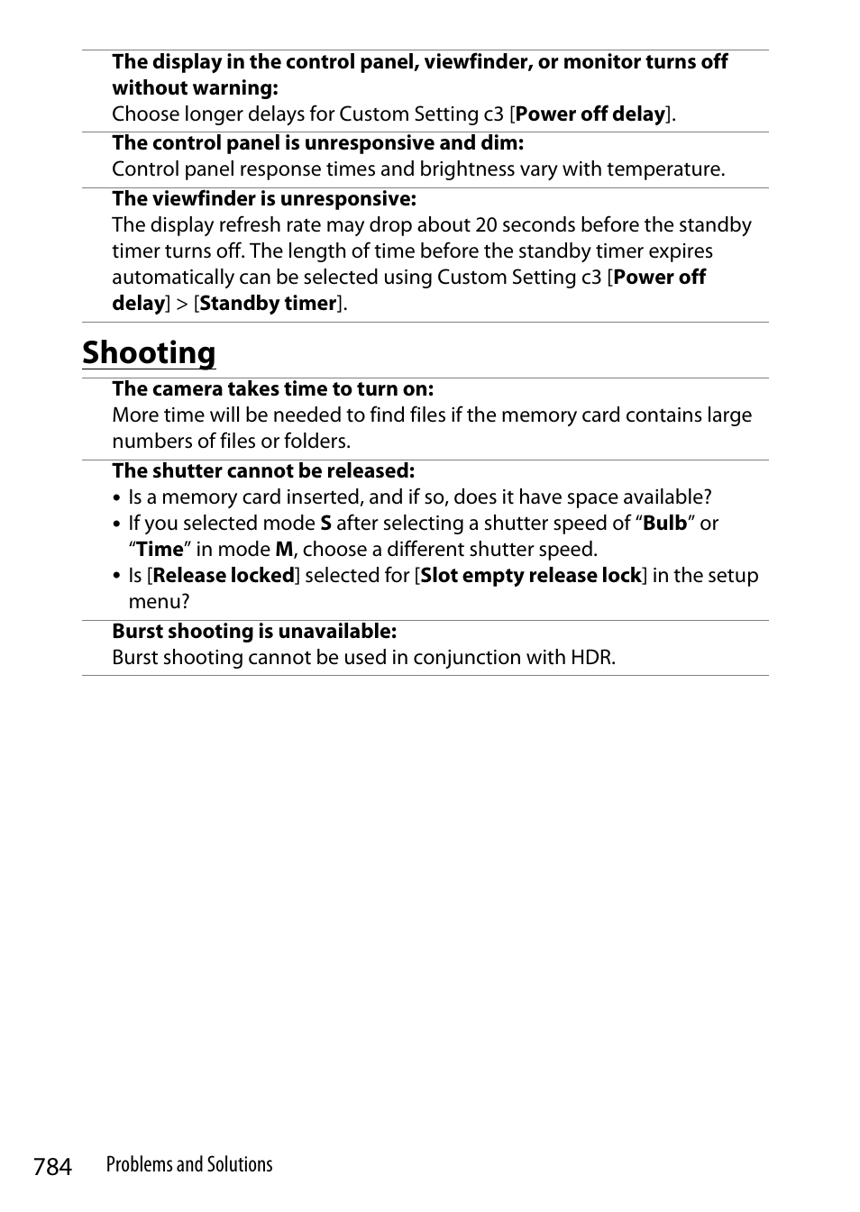 Shooting | Nikon Z9 Mirrorless Camera User Manual | Page 784 / 914