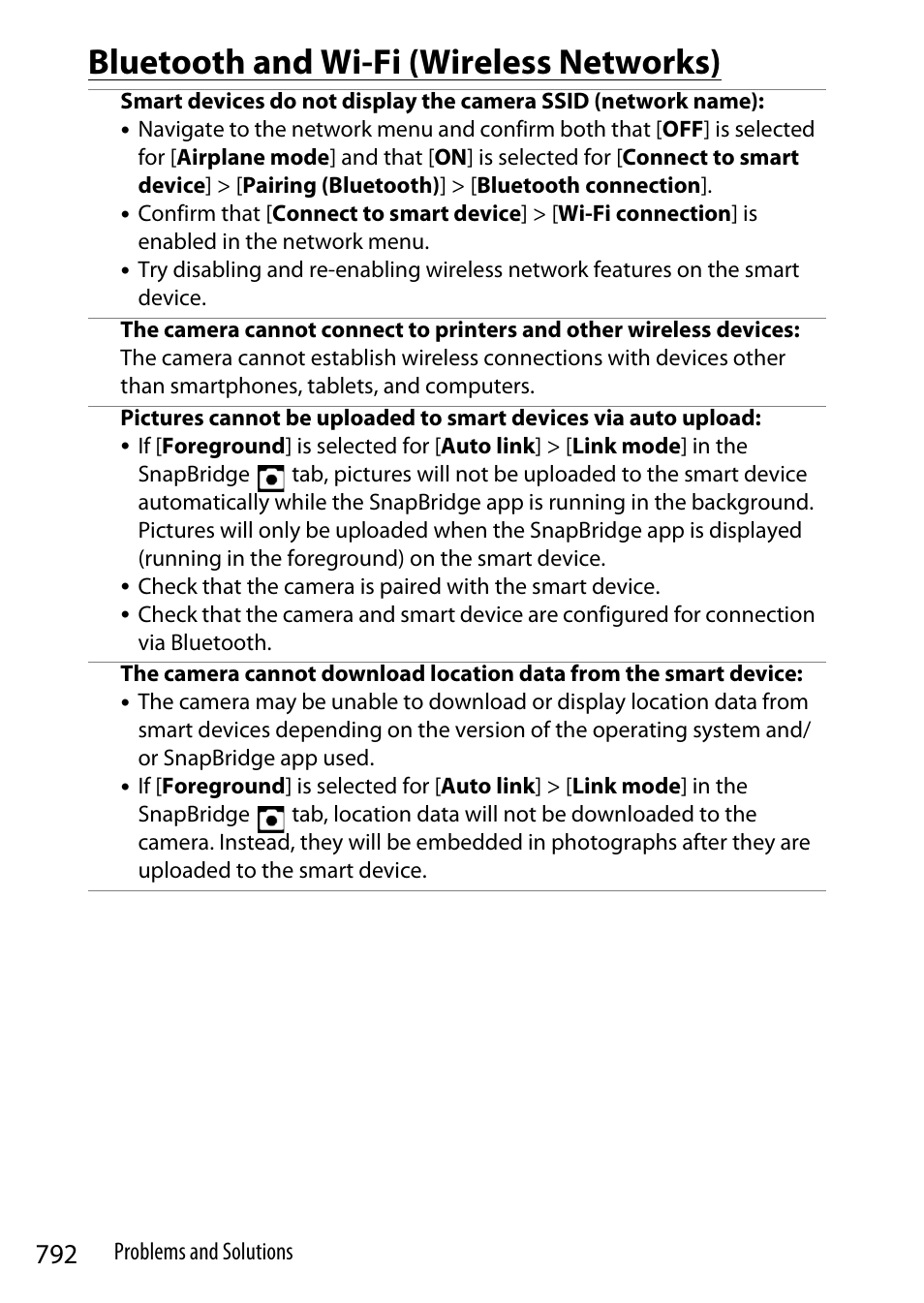 Bluetooth and wi-fi (wireless networks) | Nikon Z9 Mirrorless Camera User Manual | Page 792 / 914