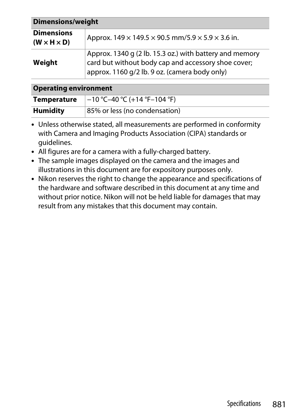 Nikon Z9 Mirrorless Camera User Manual | Page 881 / 914