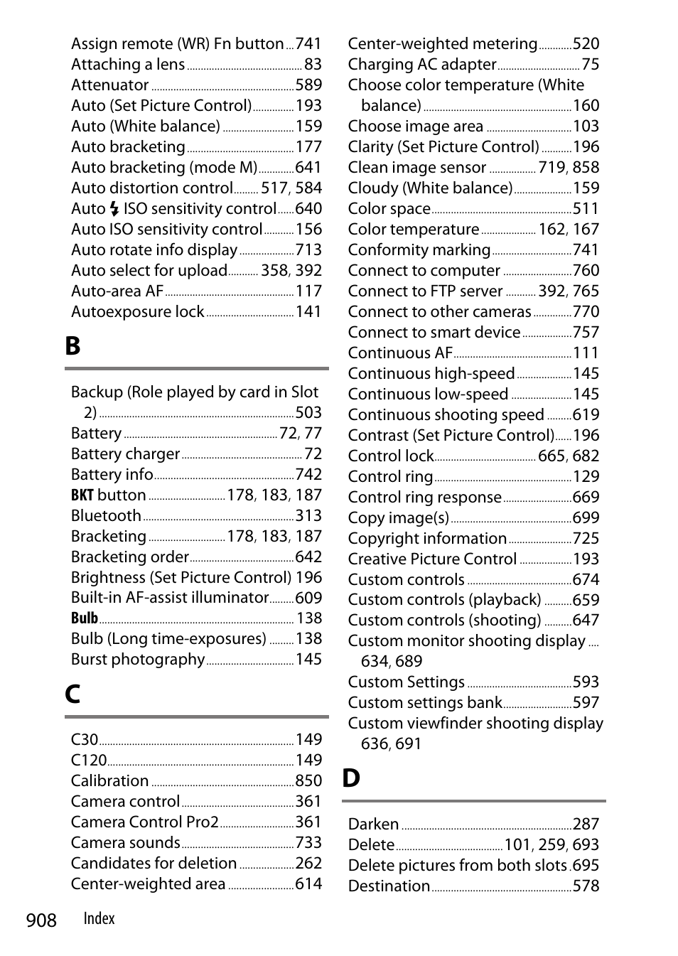 Nikon Z9 Mirrorless Camera User Manual | Page 908 / 914