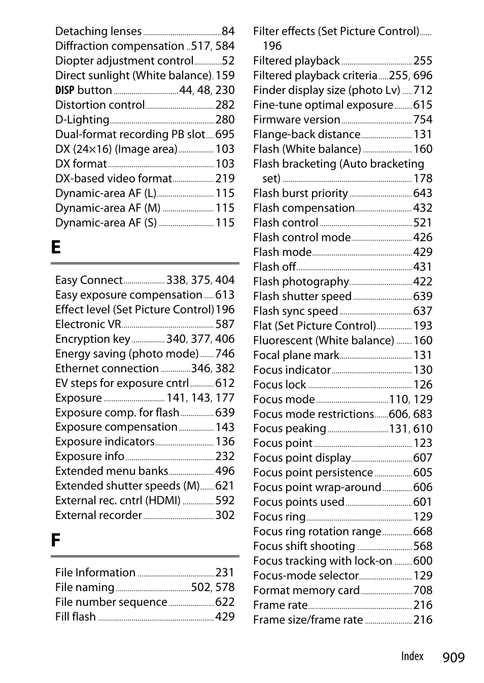 Nikon Z9 Mirrorless Camera User Manual | Page 909 / 914