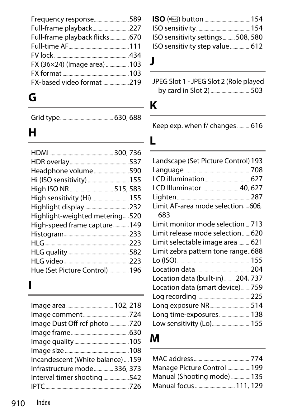 Nikon Z9 Mirrorless Camera User Manual | Page 910 / 914