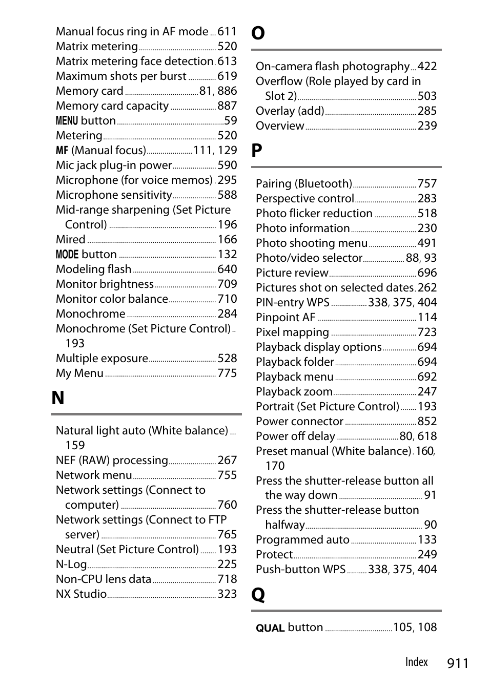 Nikon Z9 Mirrorless Camera User Manual | Page 911 / 914