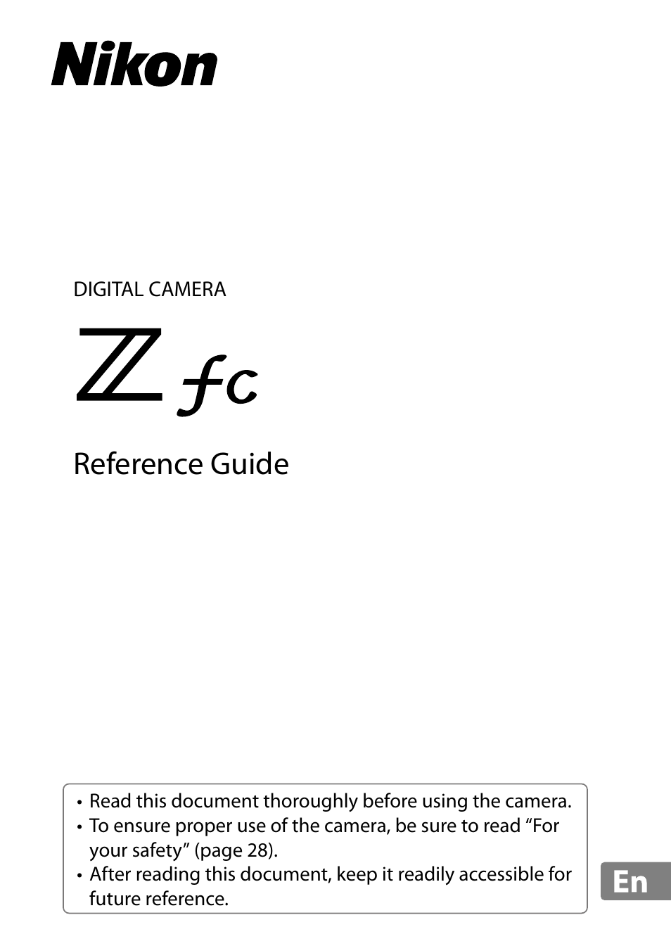 Nikon Zfc Mirrorless Camera with 28mm Lens User Manual | 624 pages