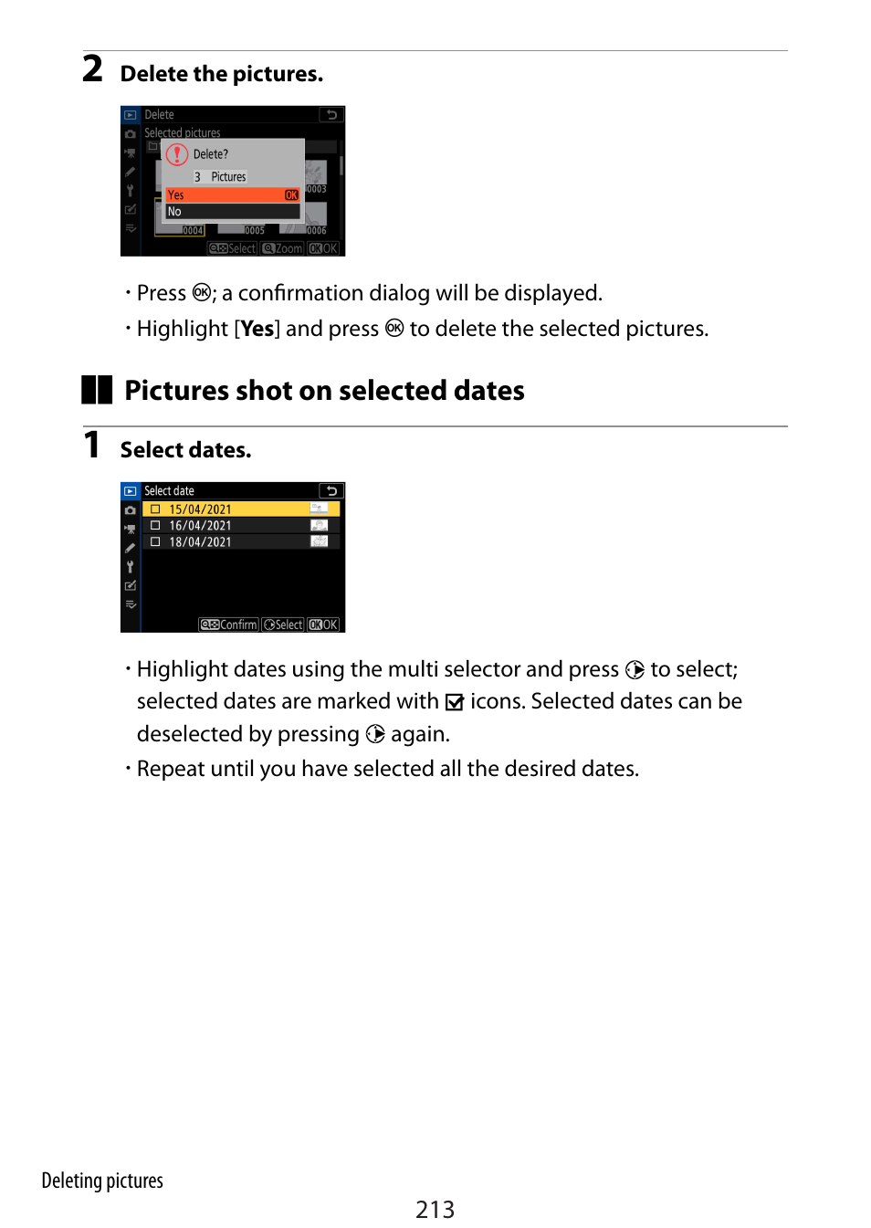 Nikon Zfc Mirrorless Camera with 28mm Lens User Manual | Page 213 / 624