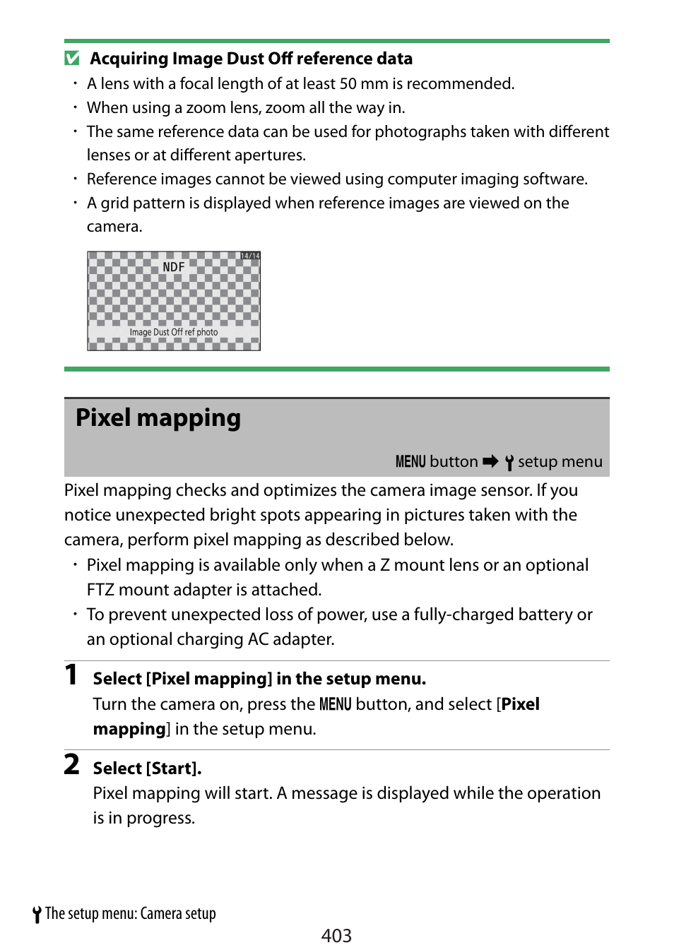 Pixel mapping | Nikon Zfc Mirrorless Camera with 28mm Lens User Manual | Page 403 / 624