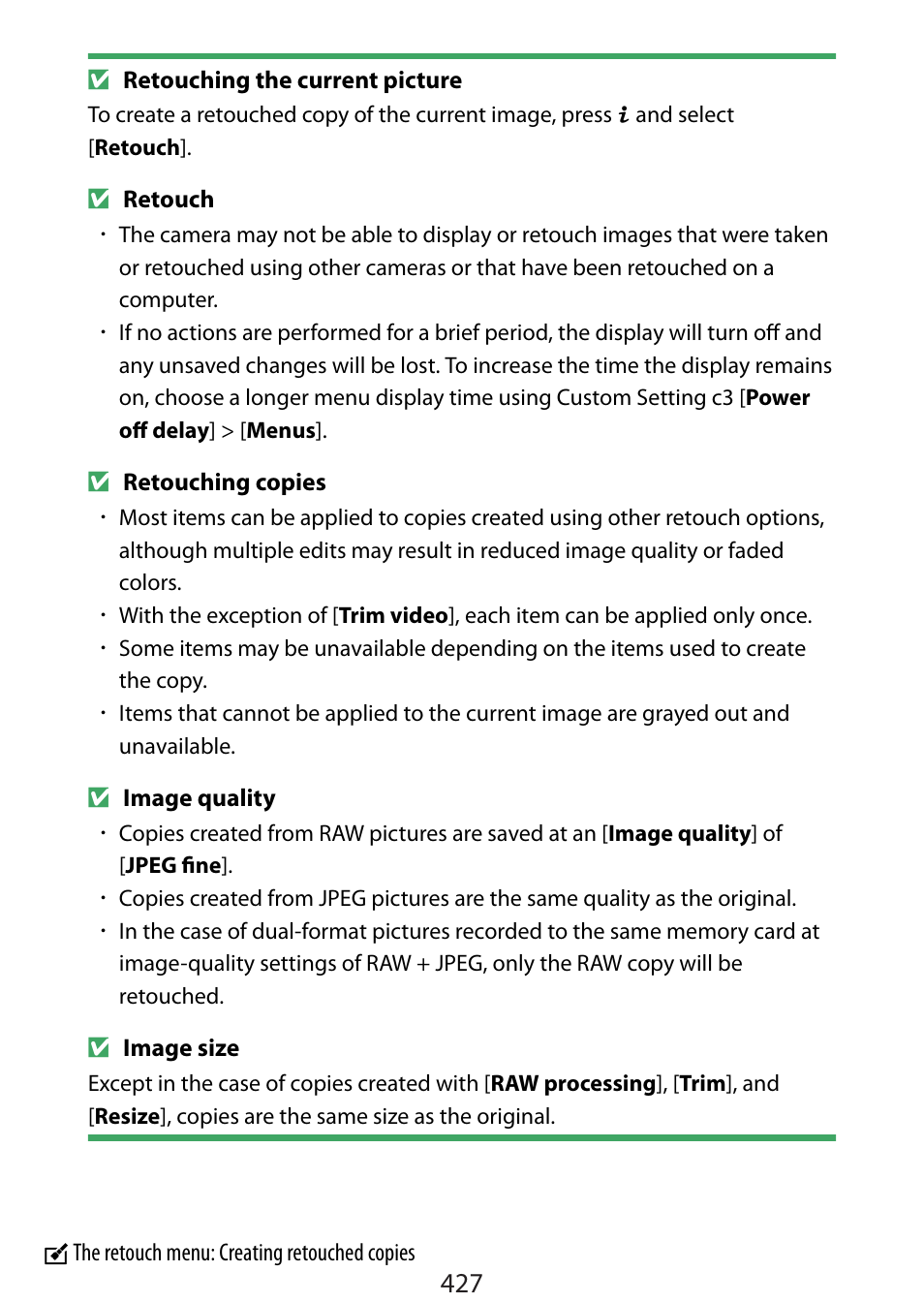 Nikon Zfc Mirrorless Camera with 28mm Lens User Manual | Page 427 / 624