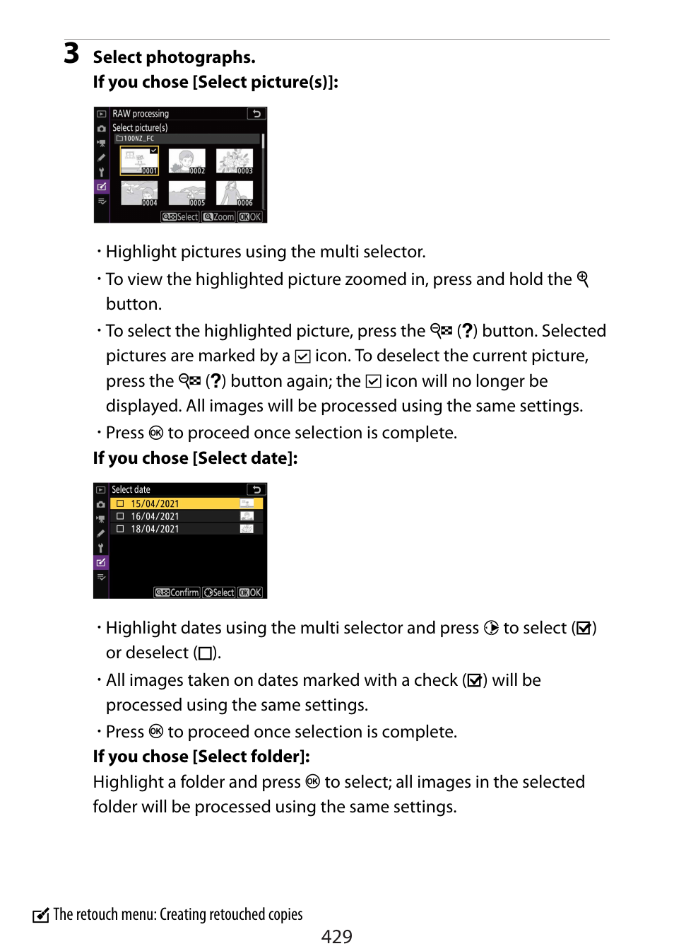Nikon Zfc Mirrorless Camera with 28mm Lens User Manual | Page 429 / 624
