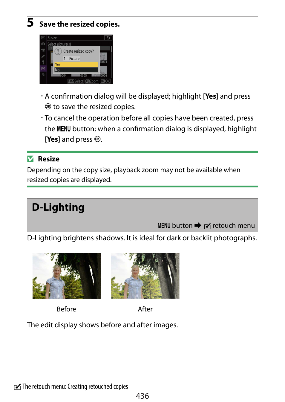 D-lighting | Nikon Zfc Mirrorless Camera with 28mm Lens User Manual | Page 436 / 624