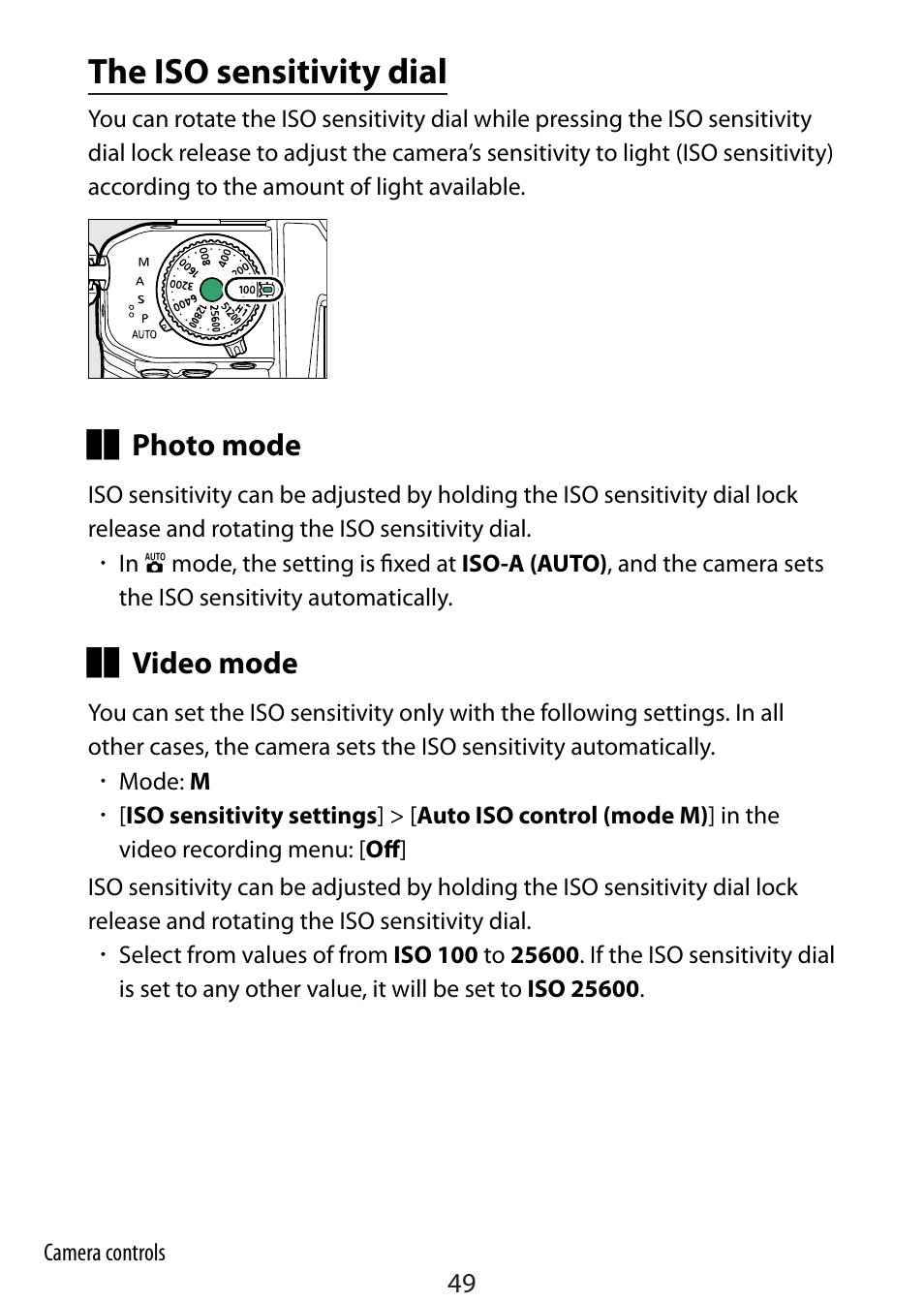 The iso sensitivity dial, Y dial | Nikon Zfc Mirrorless Camera with 28mm Lens User Manual | Page 49 / 624