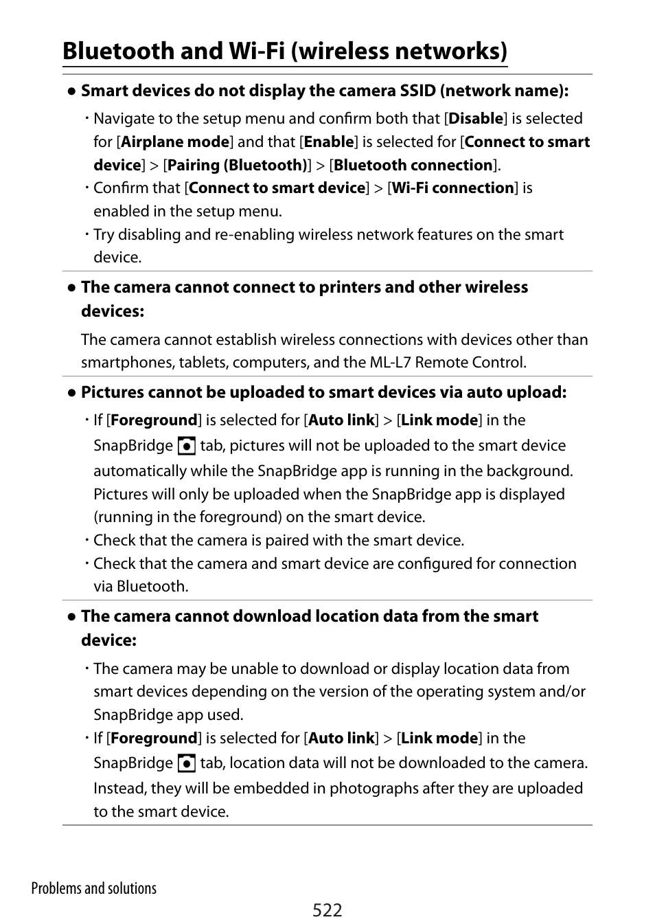 Bluetooth and wi-fi (wireless networks) | Nikon Zfc Mirrorless Camera with 28mm Lens User Manual | Page 522 / 624