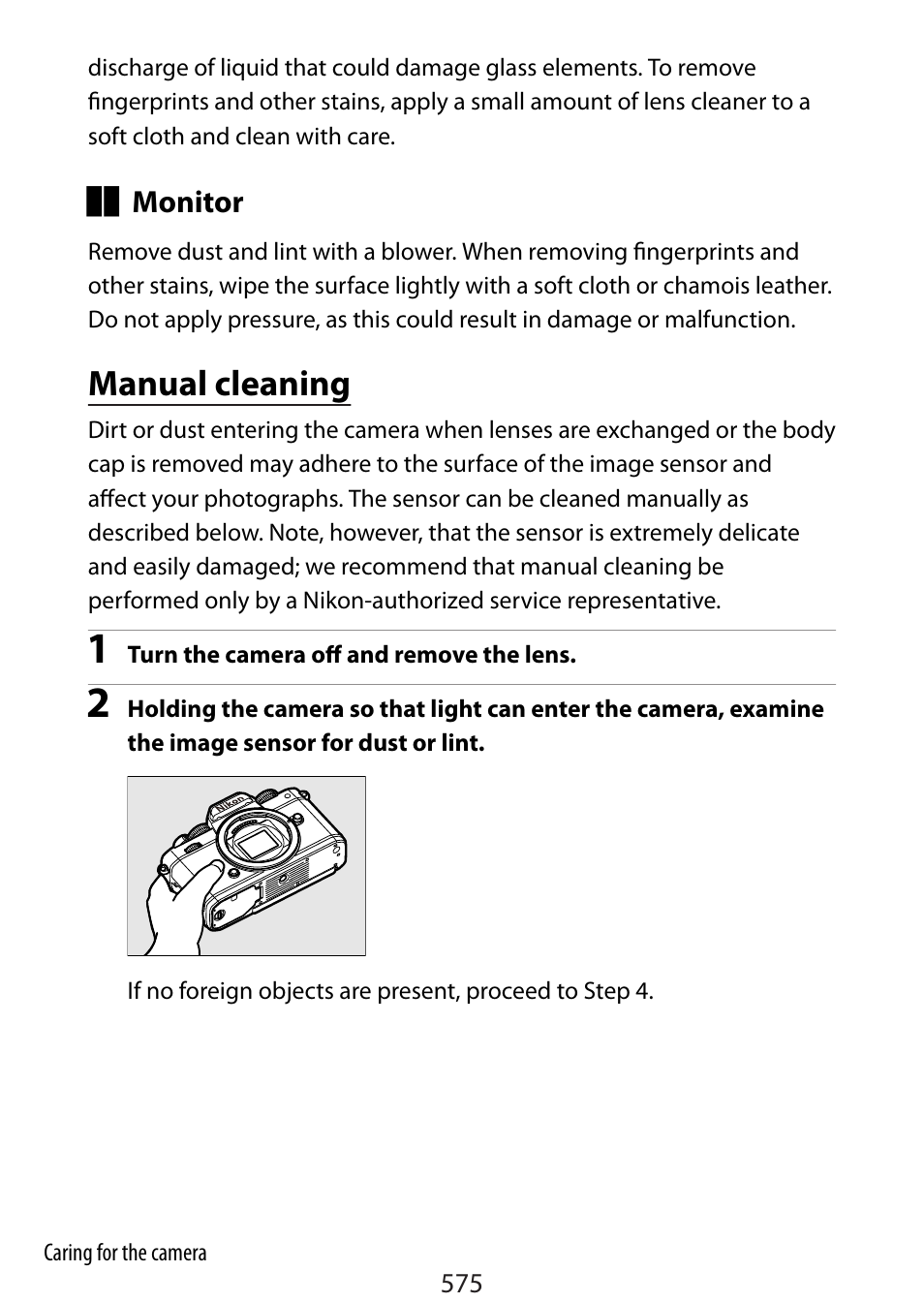Manual cleaning | Nikon Zfc Mirrorless Camera with 28mm Lens User Manual | Page 575 / 624
