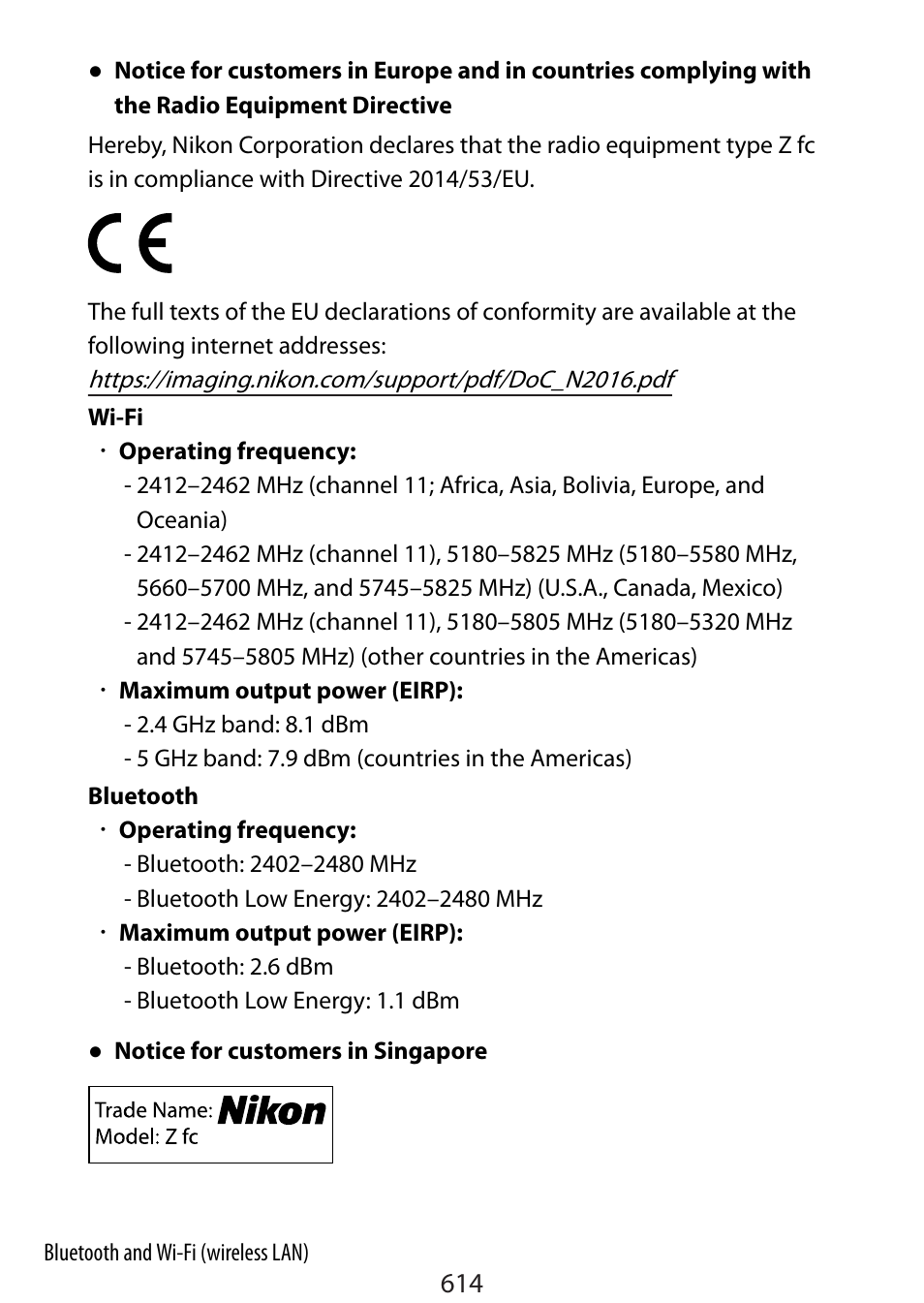 Nikon Zfc Mirrorless Camera with 28mm Lens User Manual | Page 614 / 624
