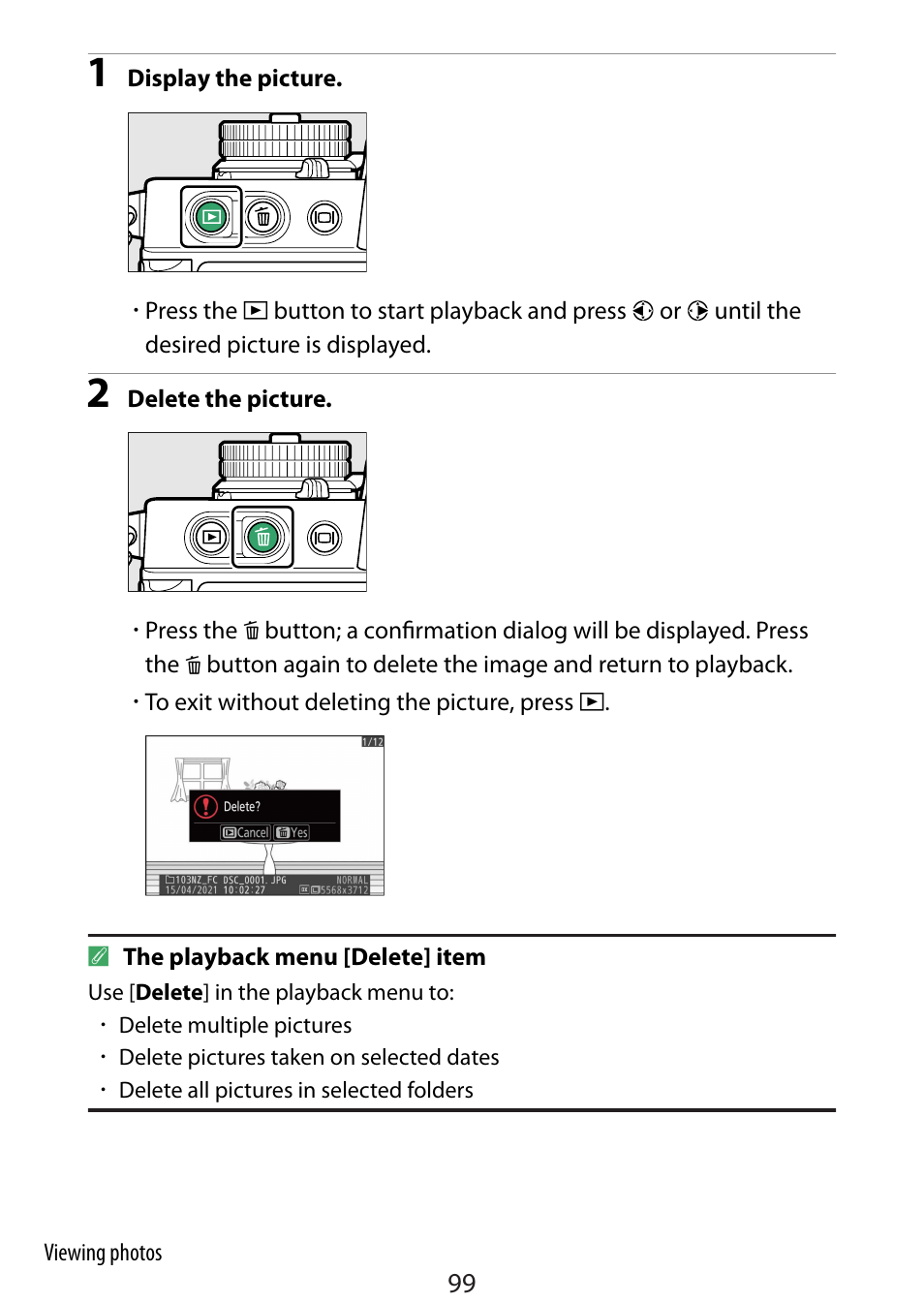Nikon Zfc Mirrorless Camera with 28mm Lens User Manual | Page 99 / 624