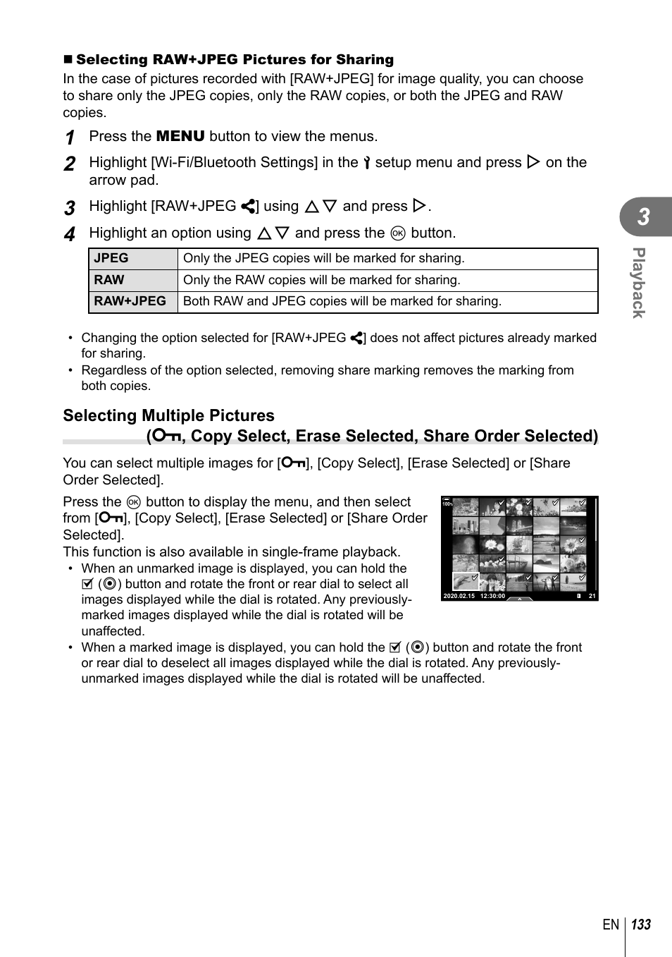 Olympus OM-D E-M1 Mark III Mirrorless Camera User Manual | Page 133 / 333