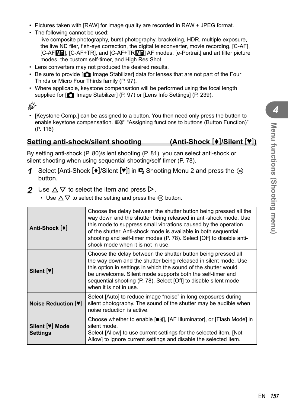 Olympus OM-D E-M1 Mark III Mirrorless Camera User Manual | Page 157 / 333