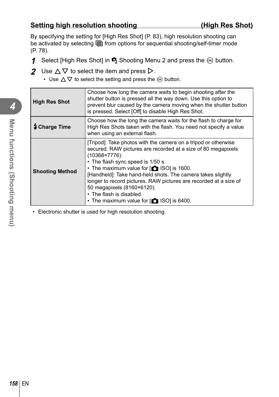 Olympus OM-D E-M1 Mark III Mirrorless Camera User Manual | Page 158 / 333